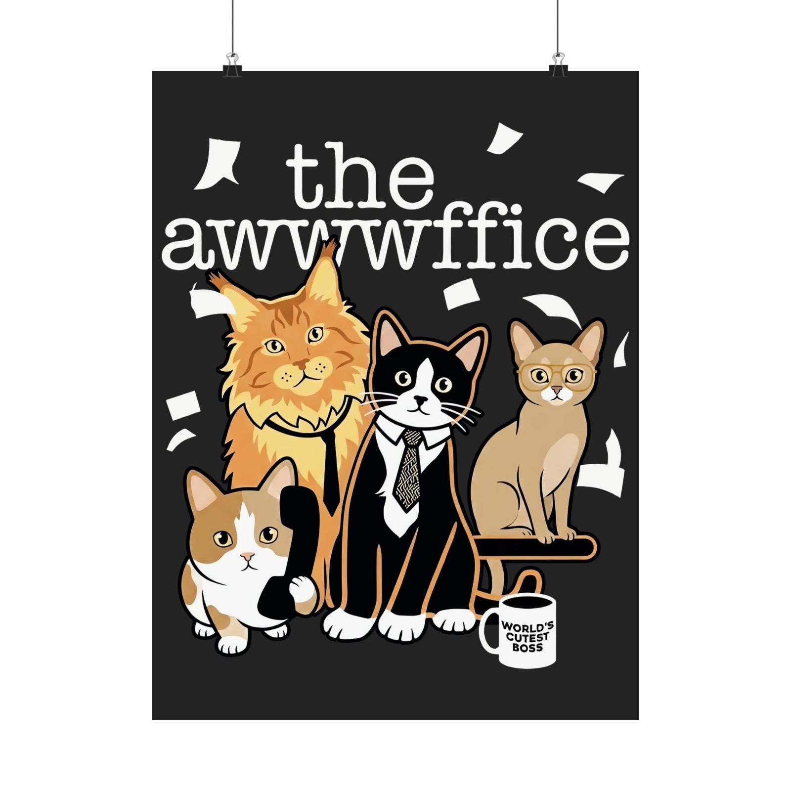 Cute Boss Cat Poster Cute Boss Cat Poster for Cat Lovers