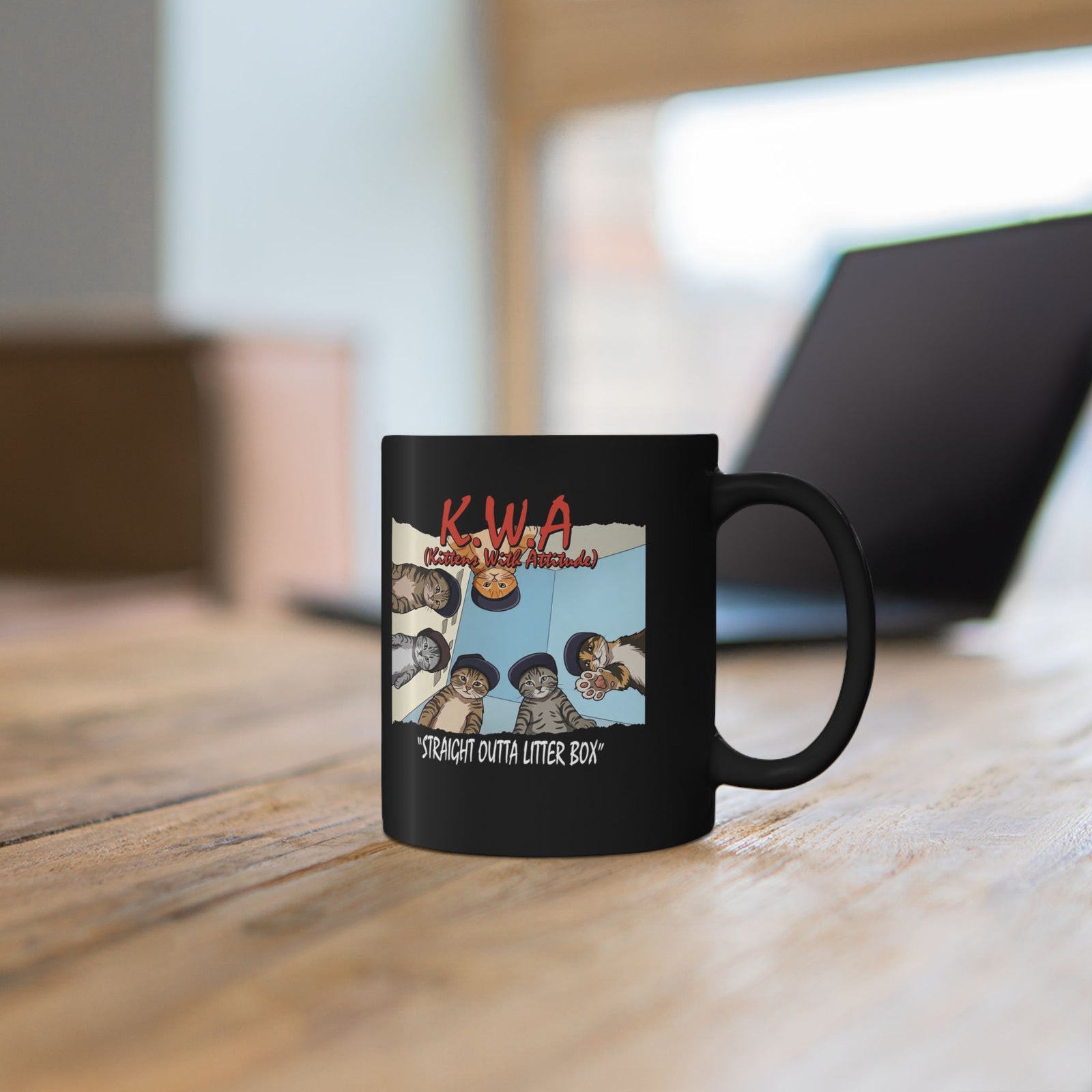 Kittens With Attitude Black Mug