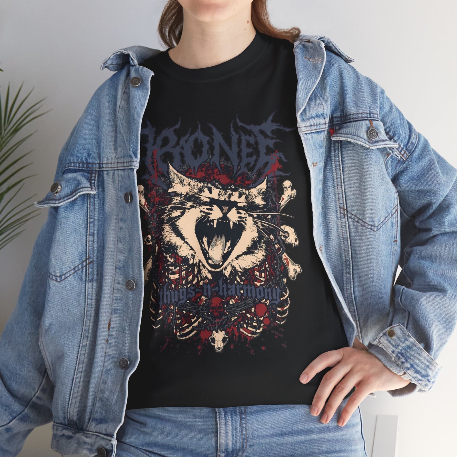 Bone Thugs-N-Harmony Metal Cat T-Shirt — Death Metal Feline Graphic Tee