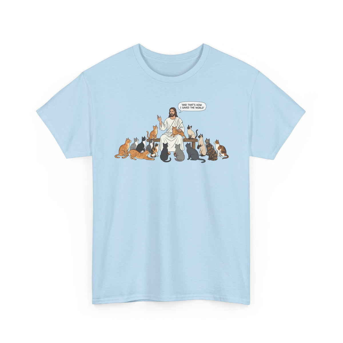 Cats & Jesus T-Shirt — Faith + Feline Graphic Tee
