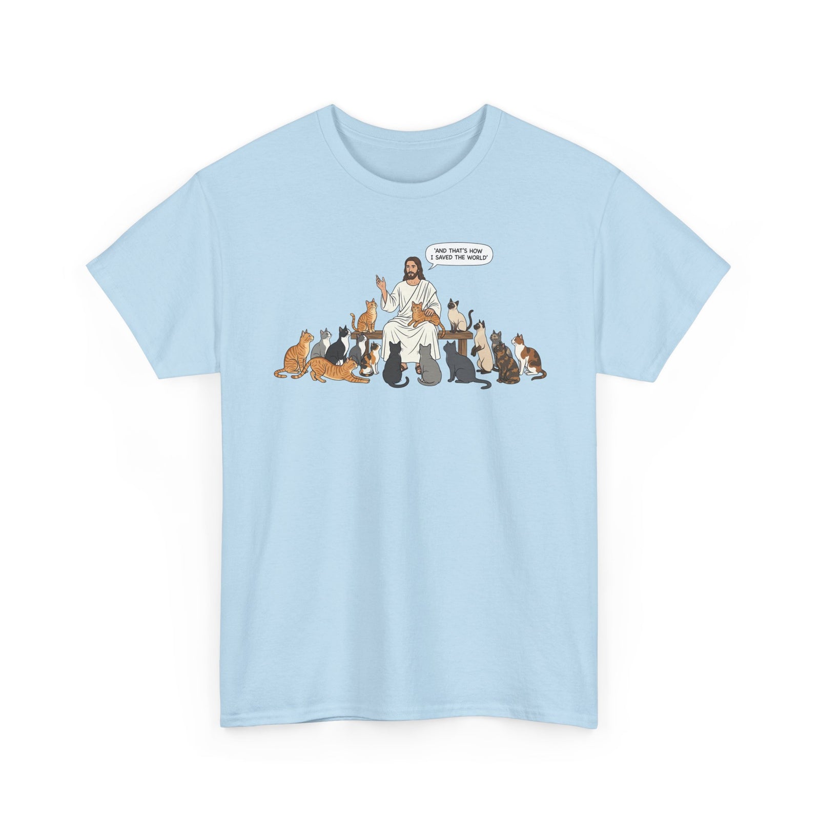 Cats & Jesus T-Shirt — Faith + Feline Graphic Tee
