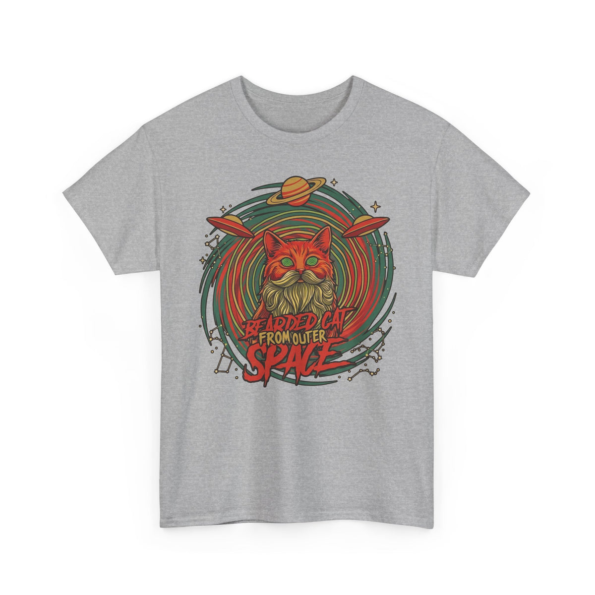Bearded Cat from Outer Space T-Shirt