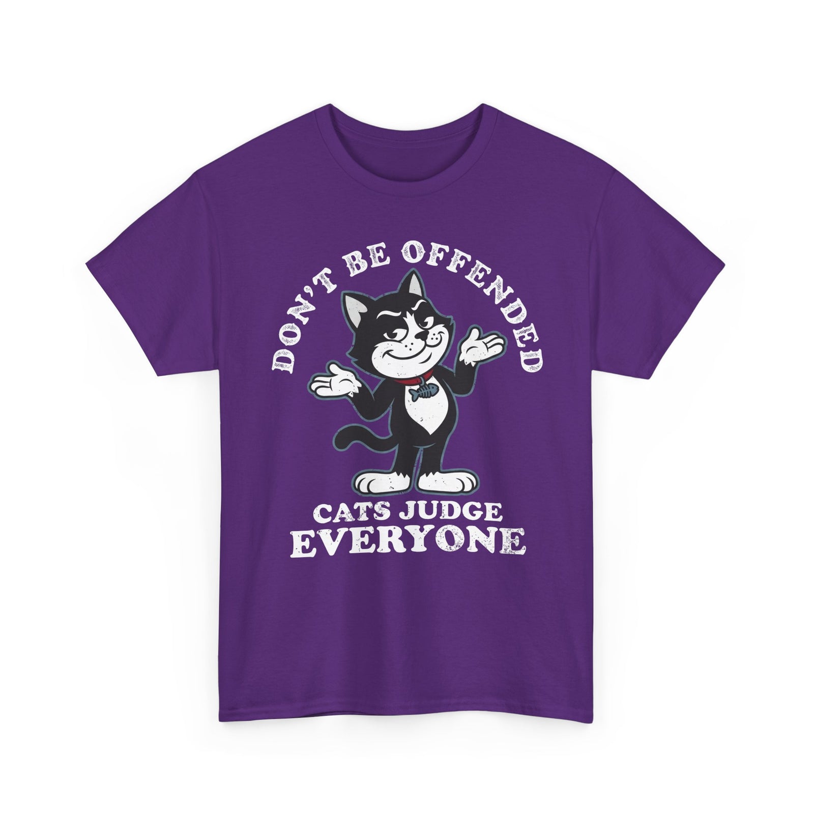 Don't Be Offended, Cats Judge Everyone Vintage Cat Graphic Tee