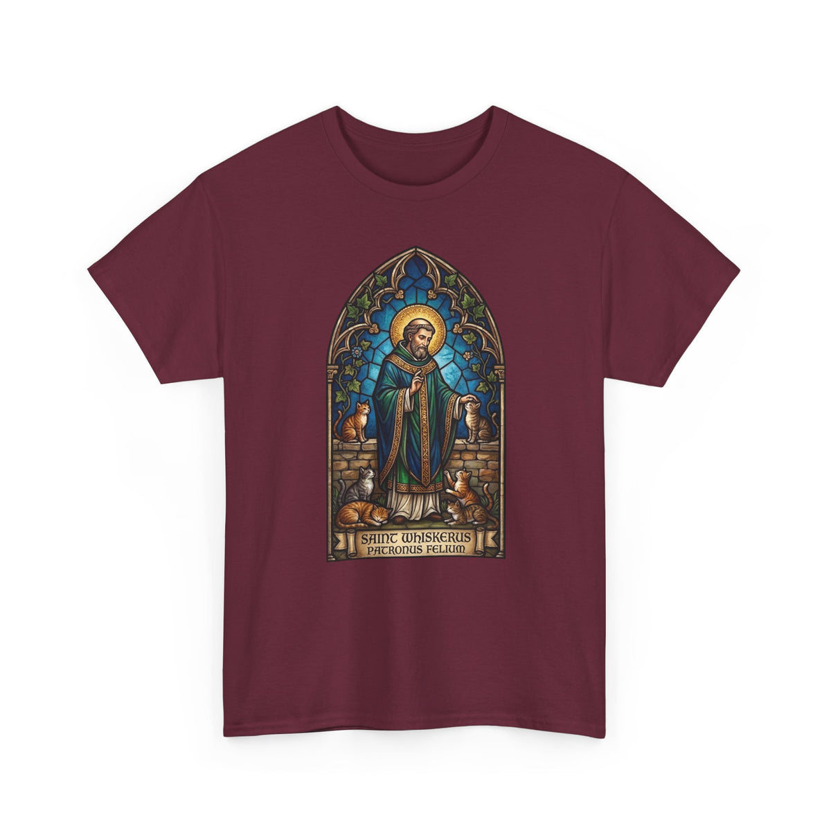 Patronus Felium 'Saint Whiskerus' T-Shirt