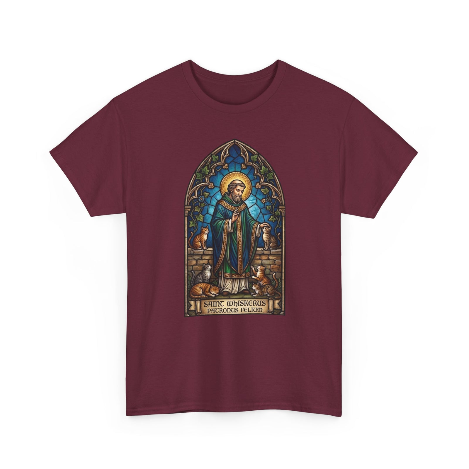 Patronus Felium 'Saint Whiskerus' T-Shirt