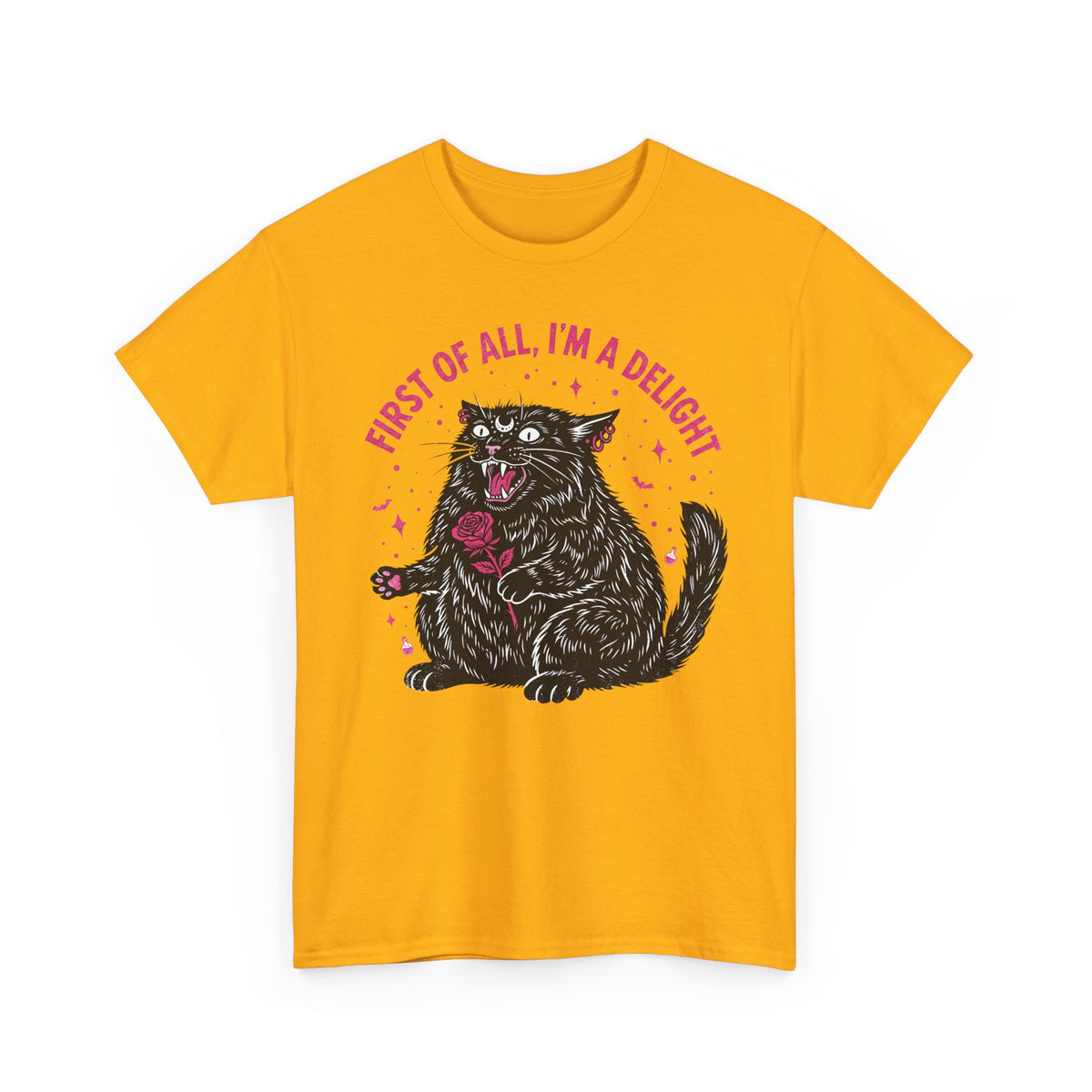 Black Cat "First of All I'm a Delight" T-Shirt