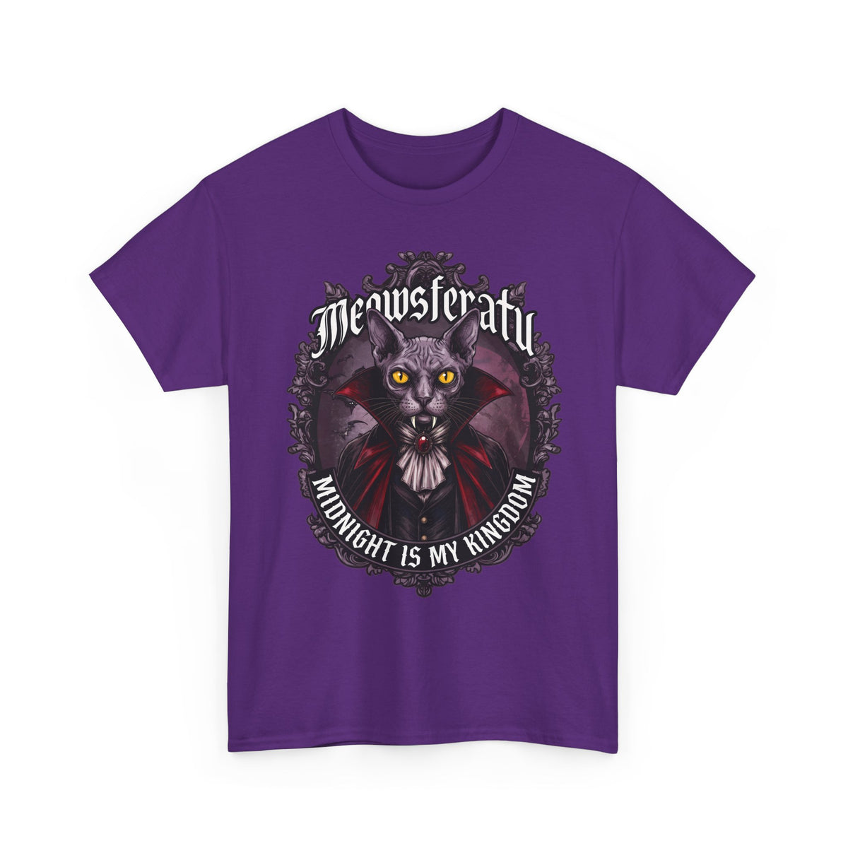 Meowsferatu Vampire Sphynx Cat Shirt — Gothic Dracula Halloween T-Shirt