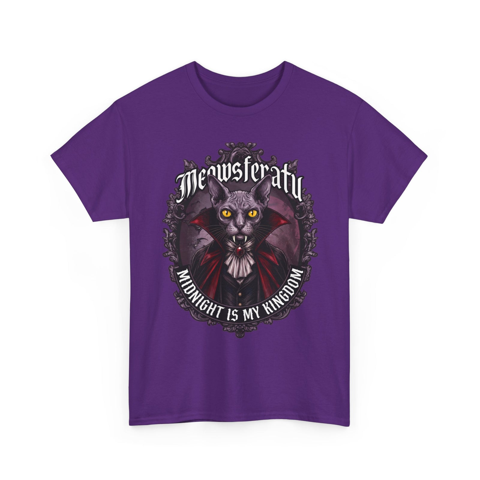 Meowsferatu Vampire Sphynx Cat Shirt — Gothic Dracula Halloween T-Shirt