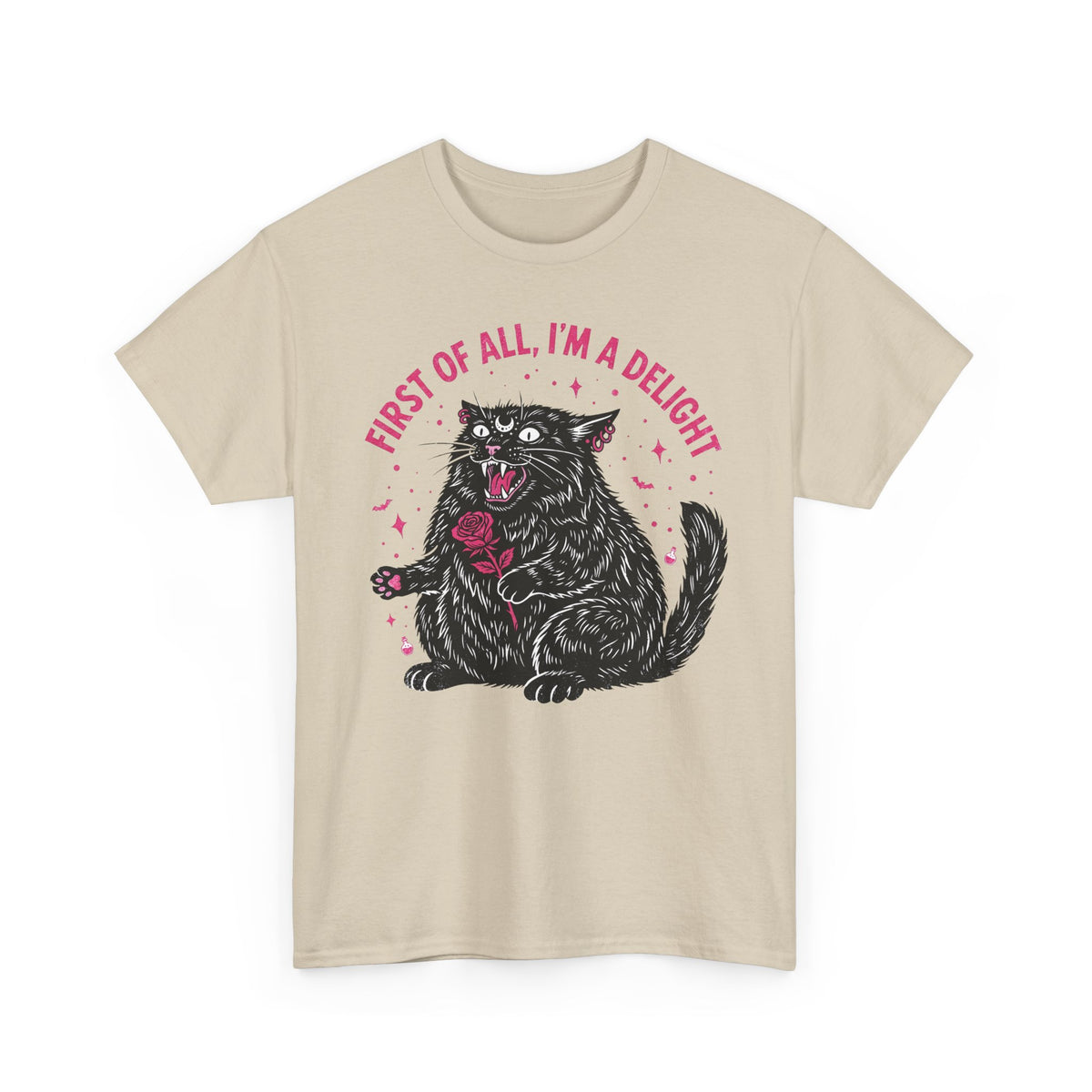 Black Cat "First of All I'm a Delight" T-Shirt