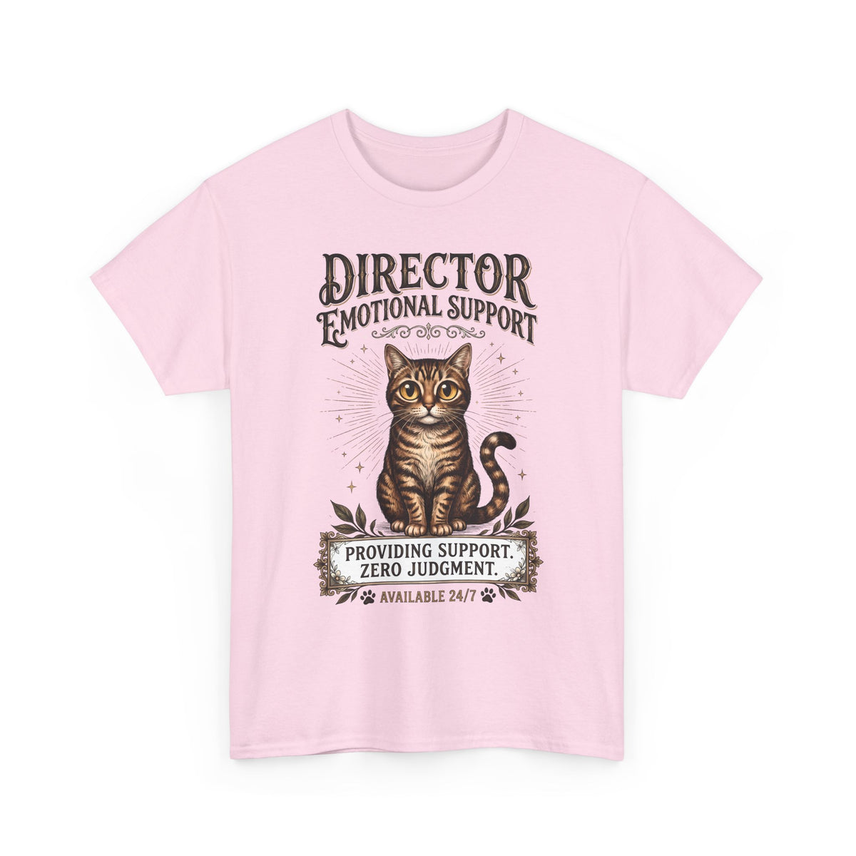 Director Emotional Support Cat T-Shirt — Vintage Tabby Feline Apparel