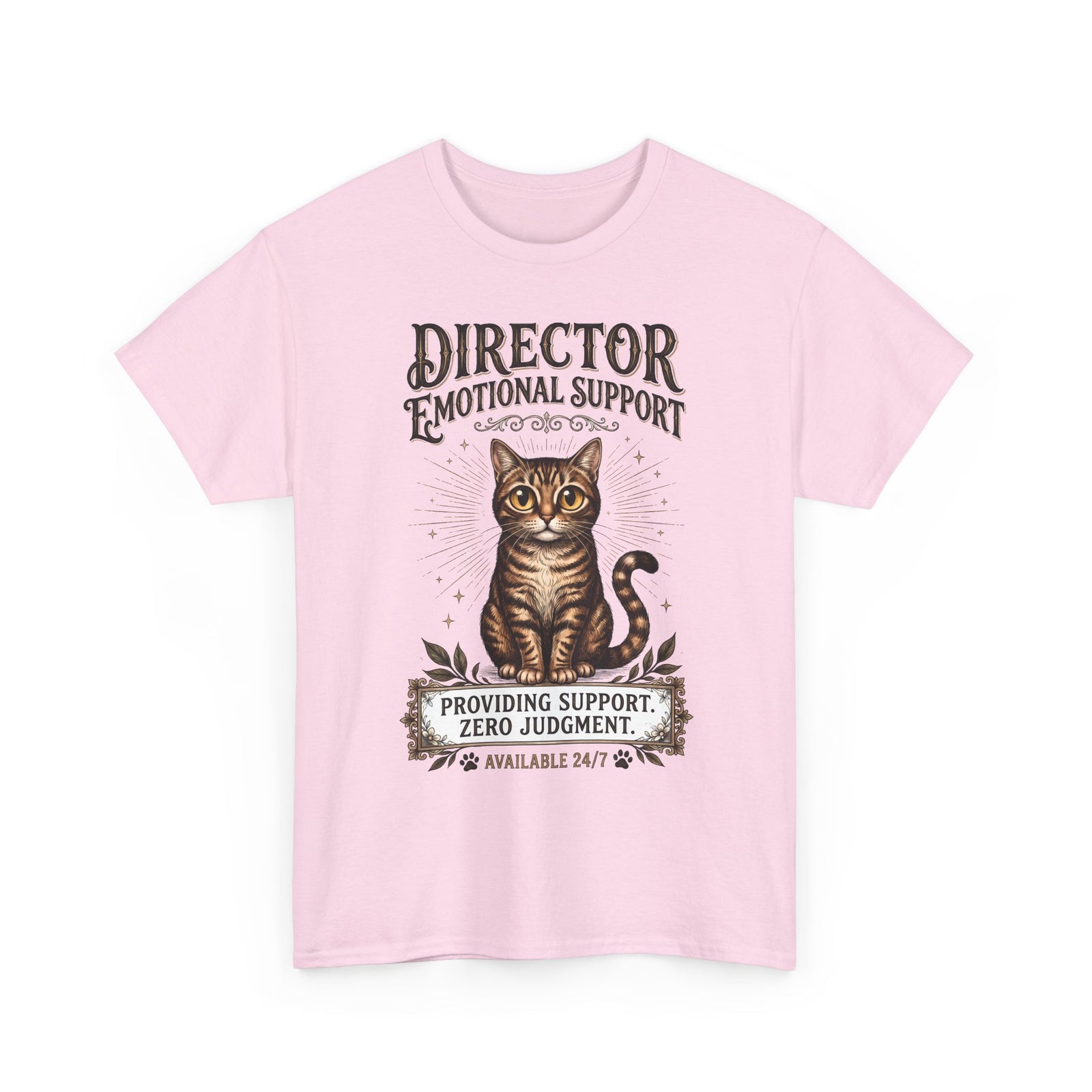 Director Emotional Support Cat T-Shirt — Vintage Tabby Feline Apparel