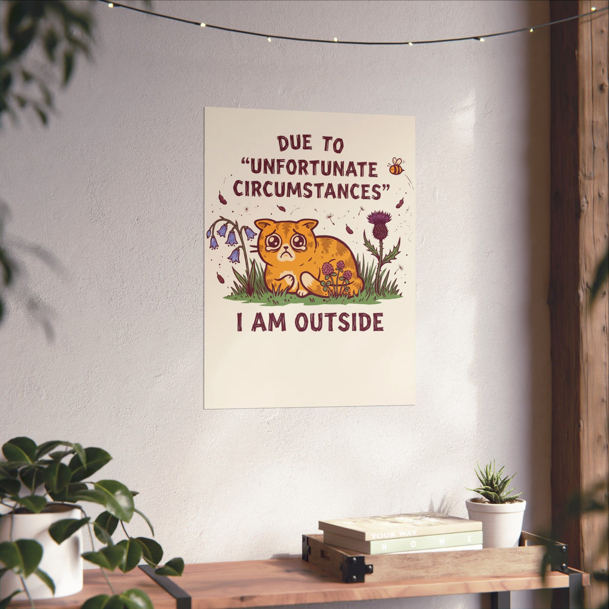 I'm Outside Funny Cat Poster