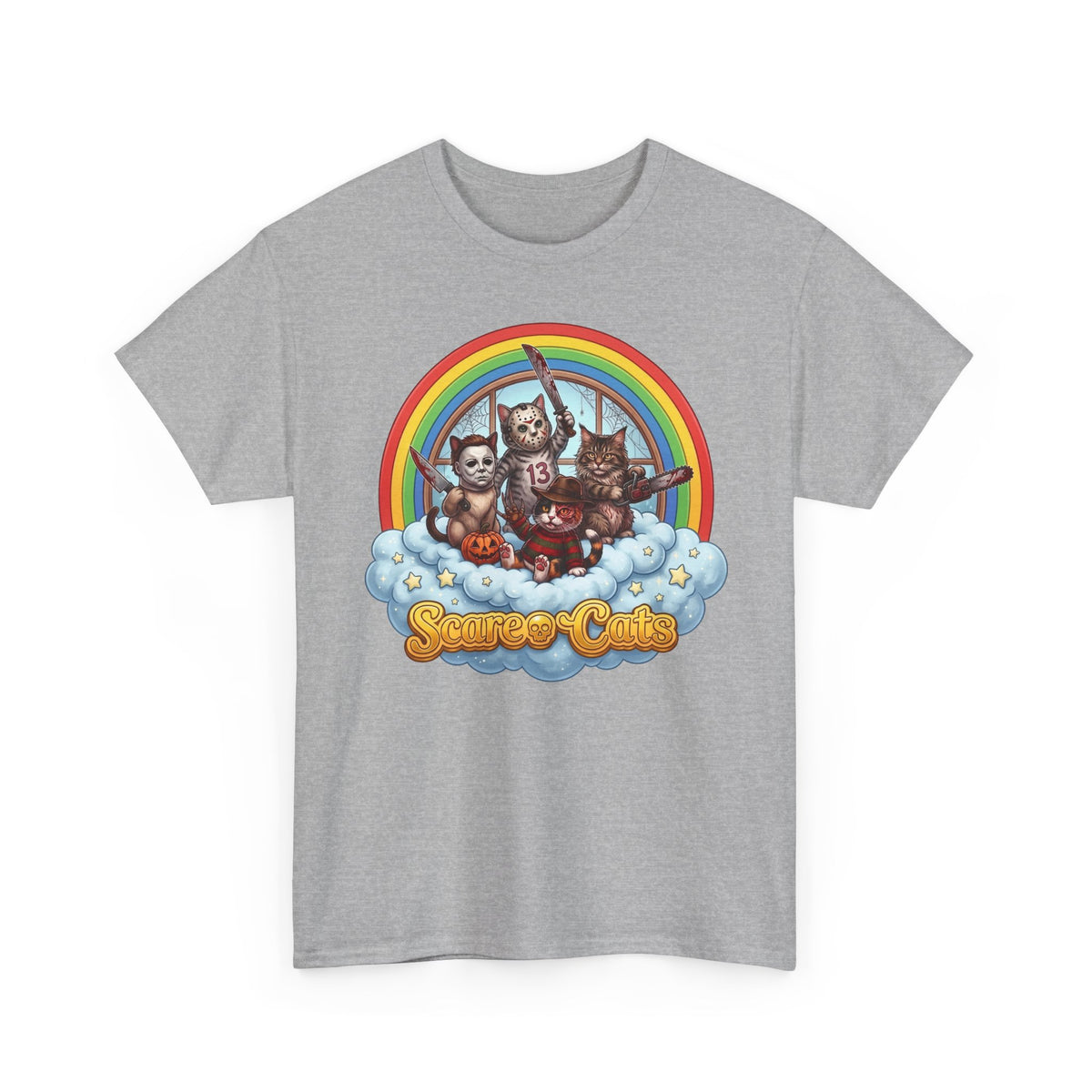 Scare Cats T-Shirt — Horror Movie Slashers Care Bears Parody Tee
