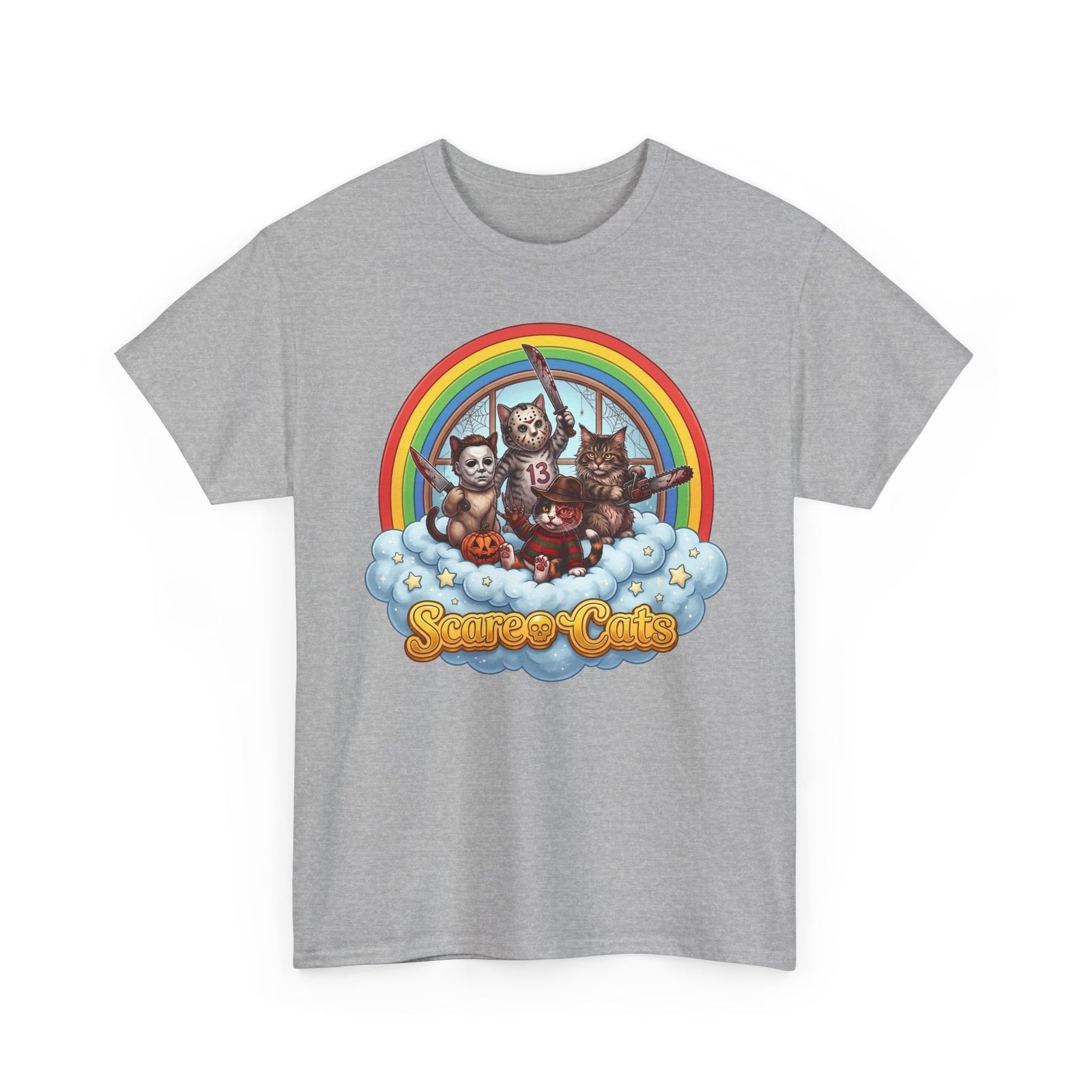 Scare Cats T-Shirt — Horror Movie Slashers Care Bears Parody Tee