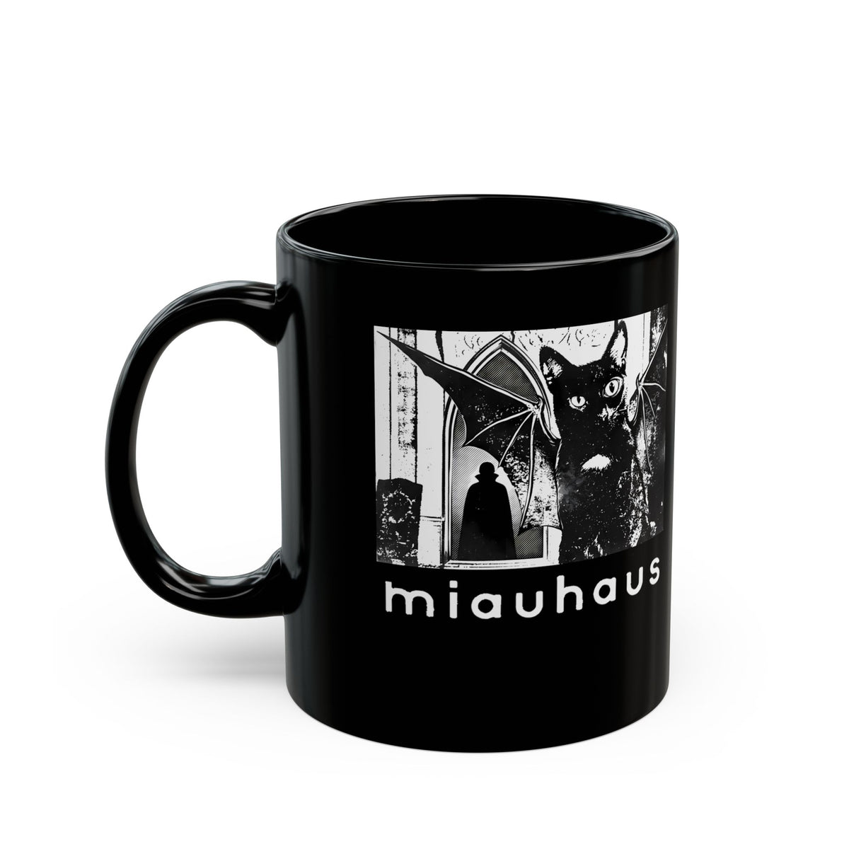 Miauhaus Black Cat Black Mug