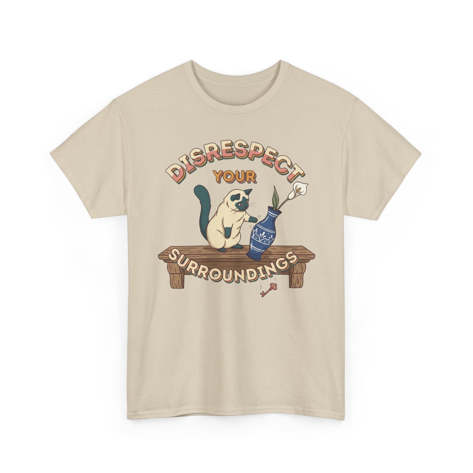 Disrespect Your Surroundings Cat Graphic Tee