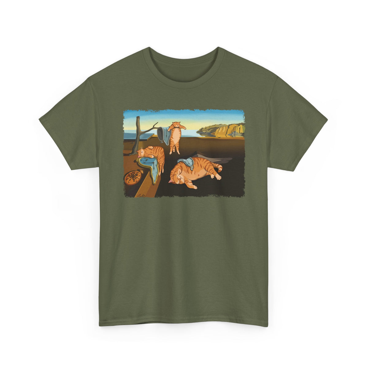 The Purrsistence of Memory T-Shirt — Surreal Cat Art Tee