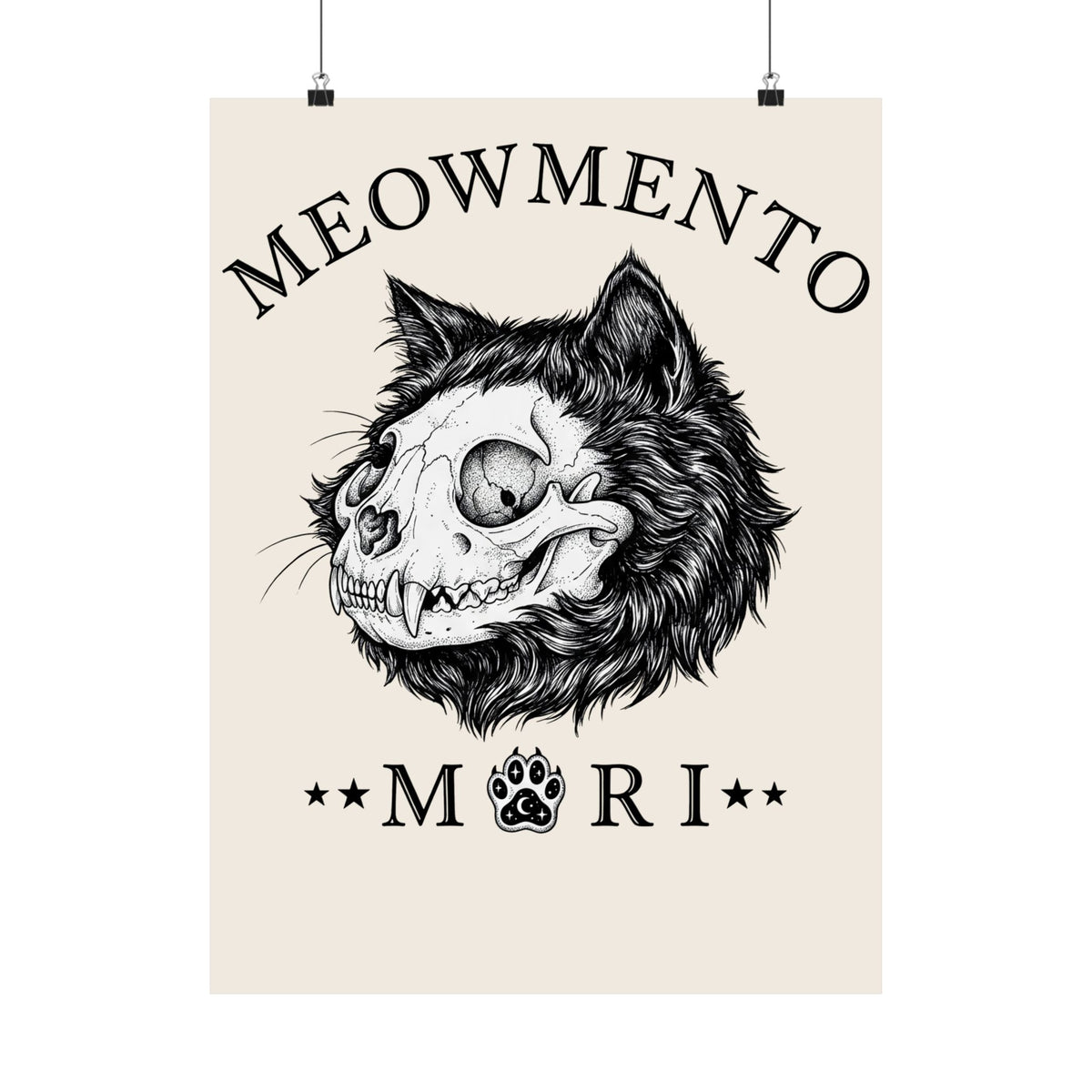Meowmento Cat Poster — Humorous Cat Memorial Poster
