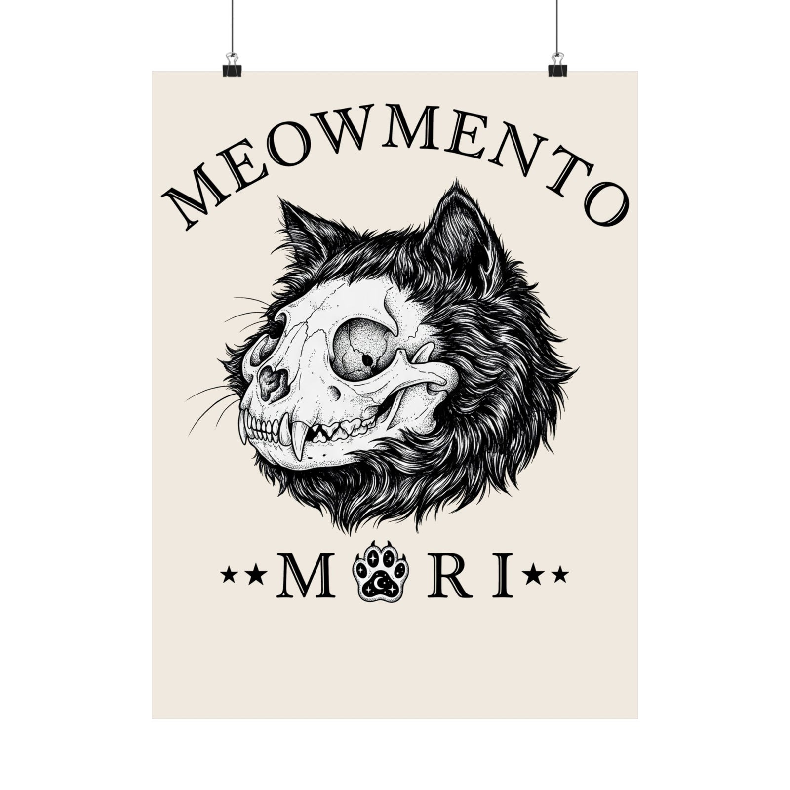 Meowmento Cat Poster — Humorous Cat Memorial Poster