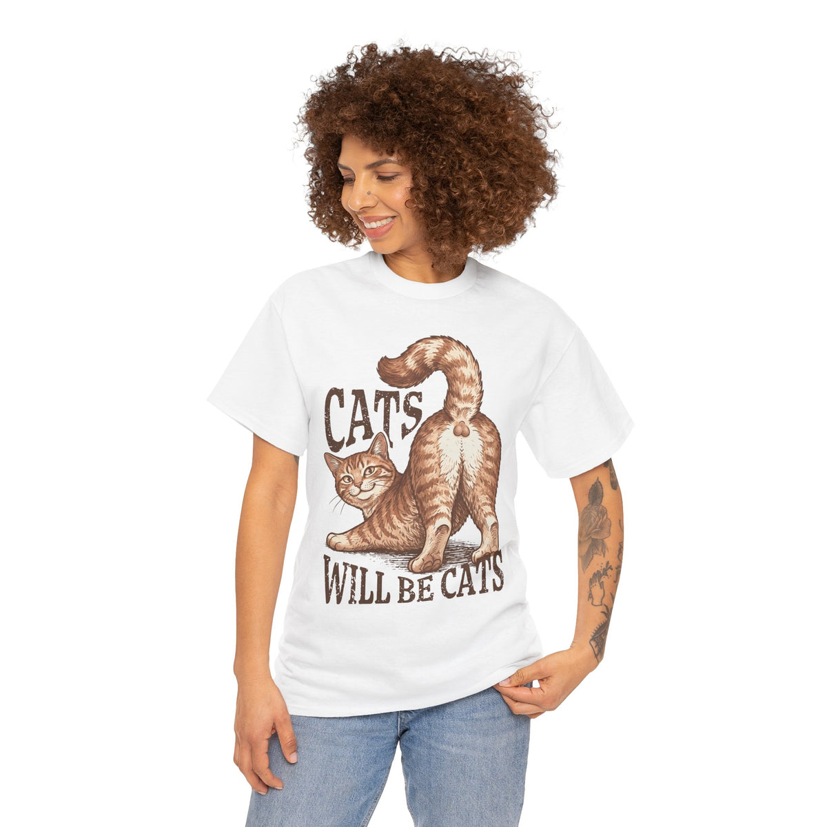 Cats Will Be Cats T-Shirt — Funny Retro Ginger Cat Tee for Cat Lovers
