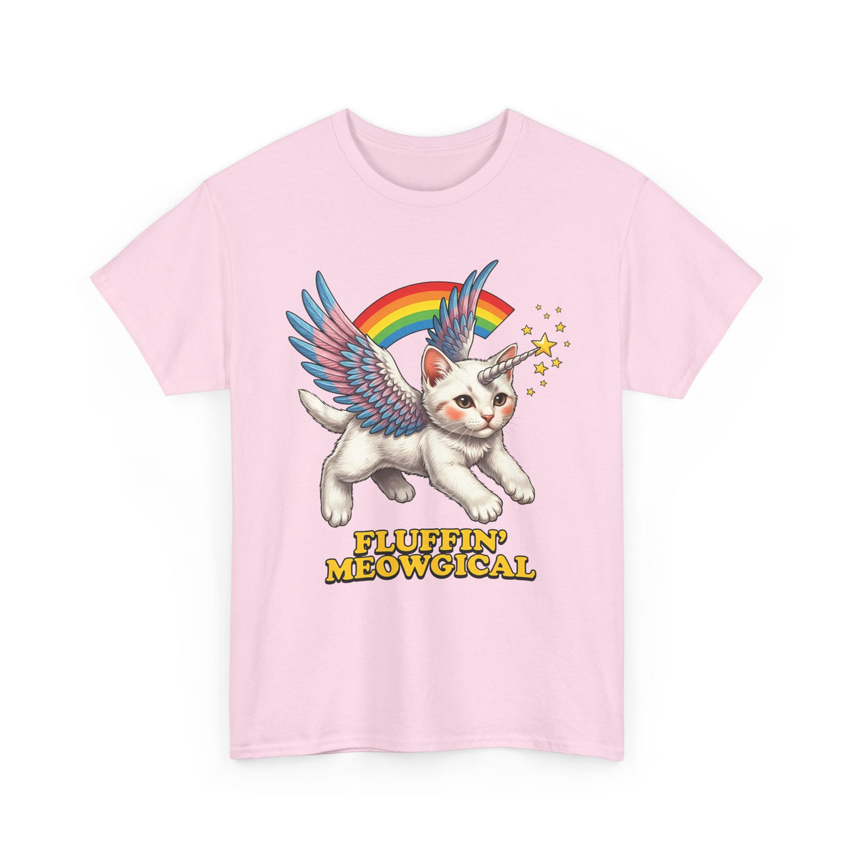 Fluffin' Meowgical Cat T-Shirt — Cute Unicorn Kitten Graphic