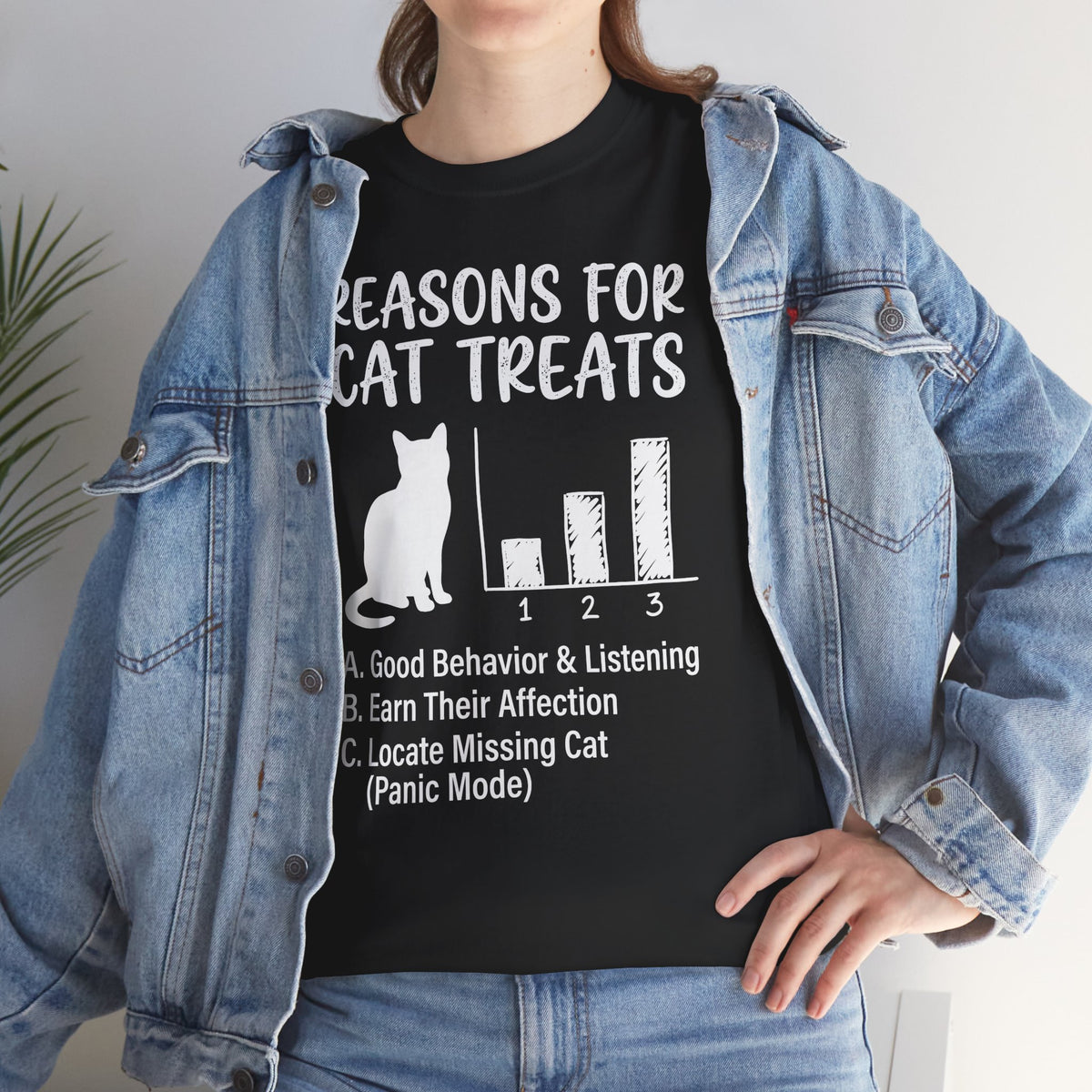Reasons For Cat Treats T-Shirt — Cute Cat Lover Tee