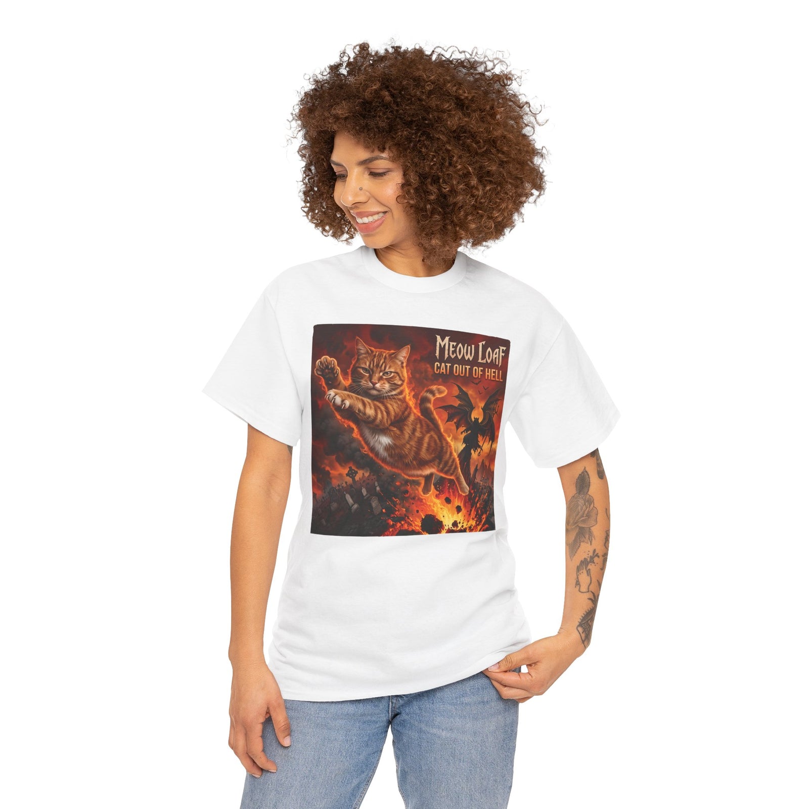 Meow Loaf Cat Out of Hell T-Shirt — Funny Gothic Cat Tee