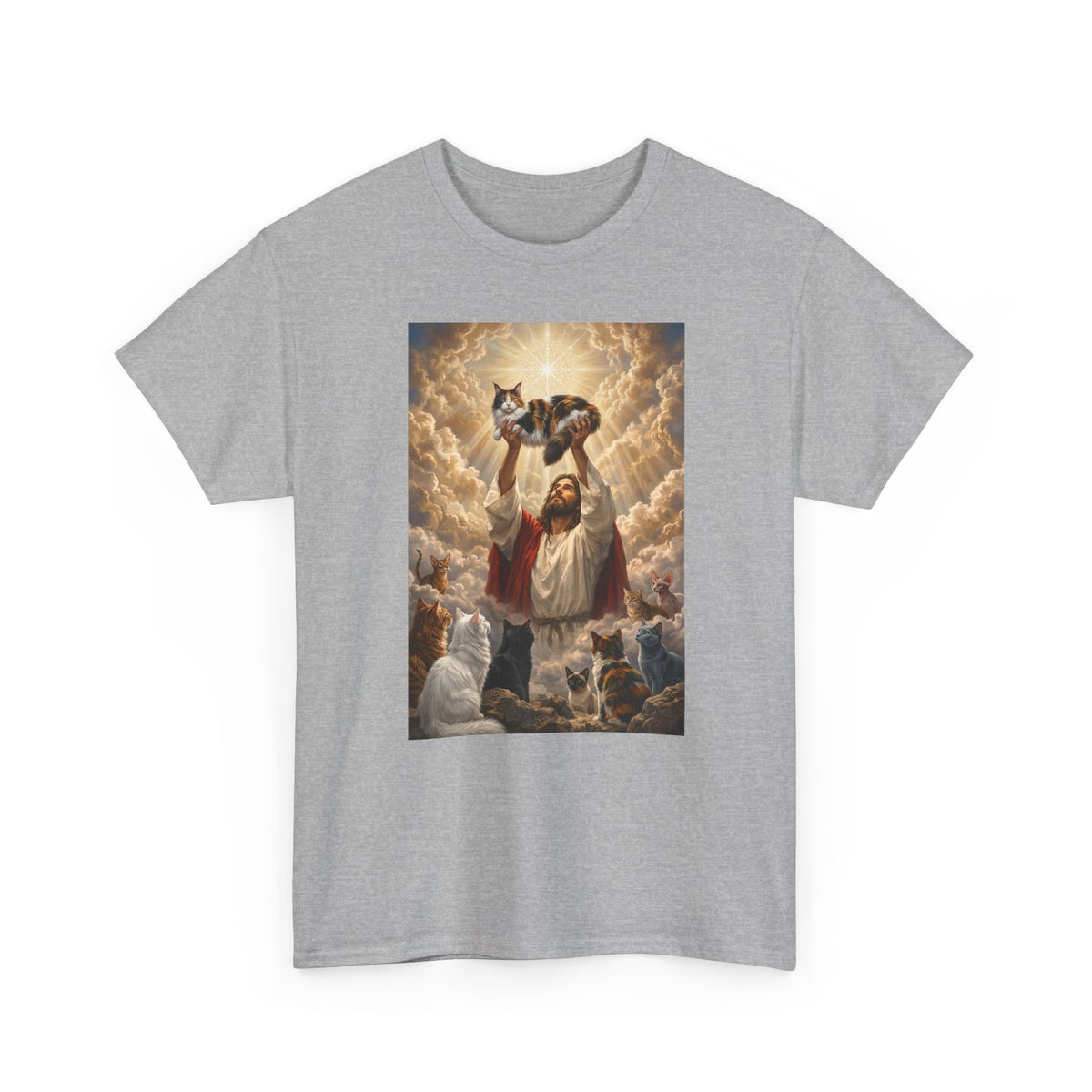 Jesus With Cats T-Shirt — Christian Cat Lover Tee