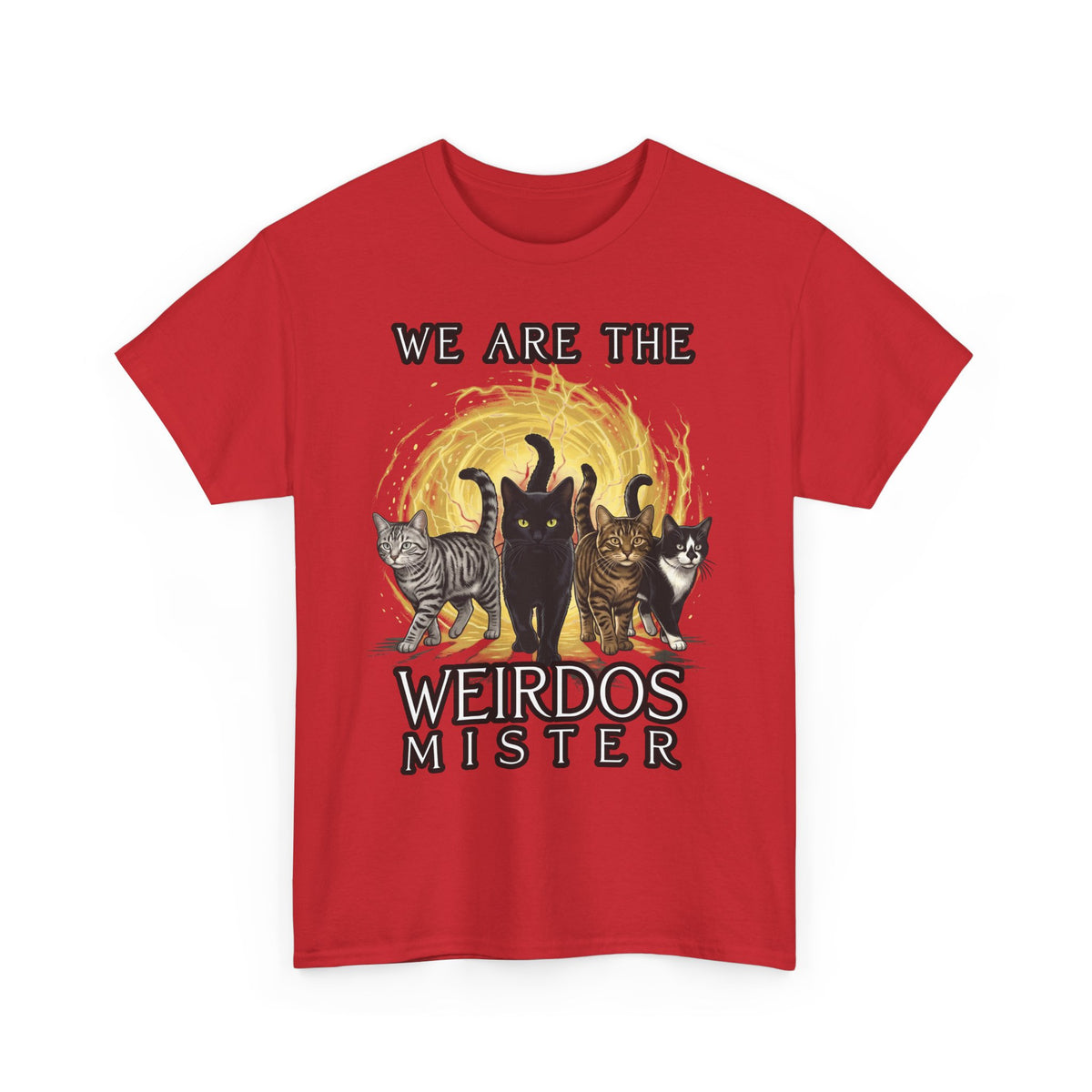 We Are The Weirdos Mister Tee — Gothic Cat Witchcraft Graphic T-Shirt