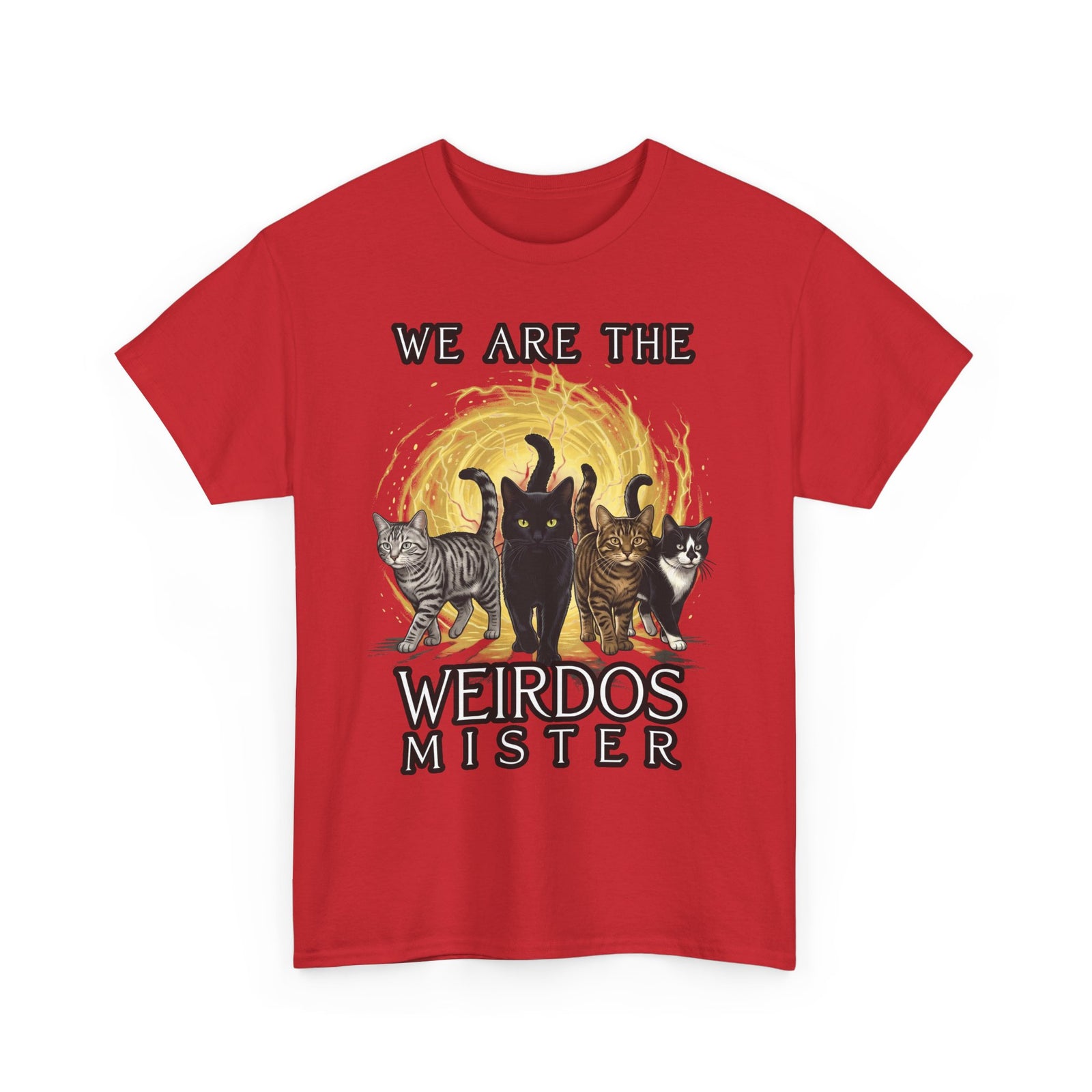 We Are The Weirdos Mister Tee — Gothic Cat Witchcraft Graphic T-Shirt