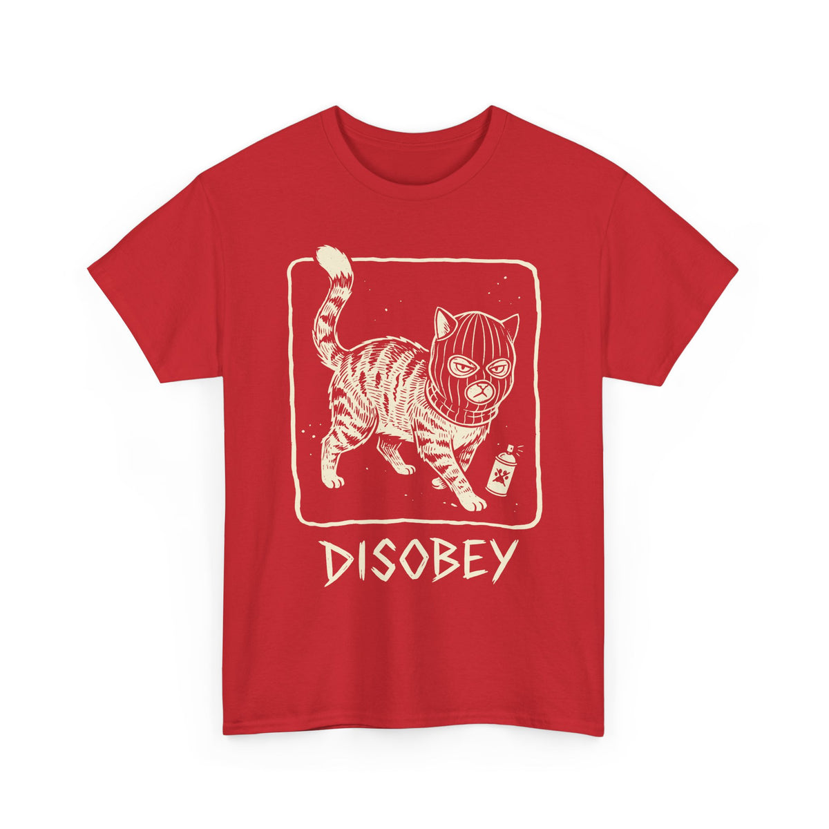 Cat Disobey T-Shirt — Funny Rebellious Cat Tee for Cat Lovers
