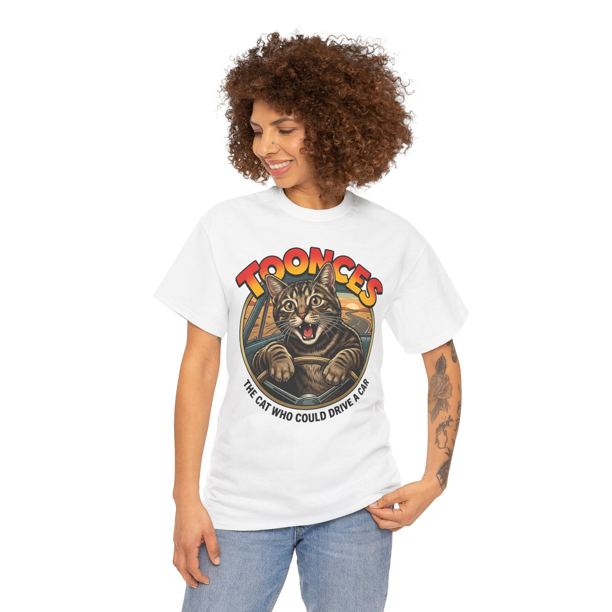 Toonces Cat Driving Tee — "Toonces: The Cat Who Could Drive a Car" Graphic T-Shirt
