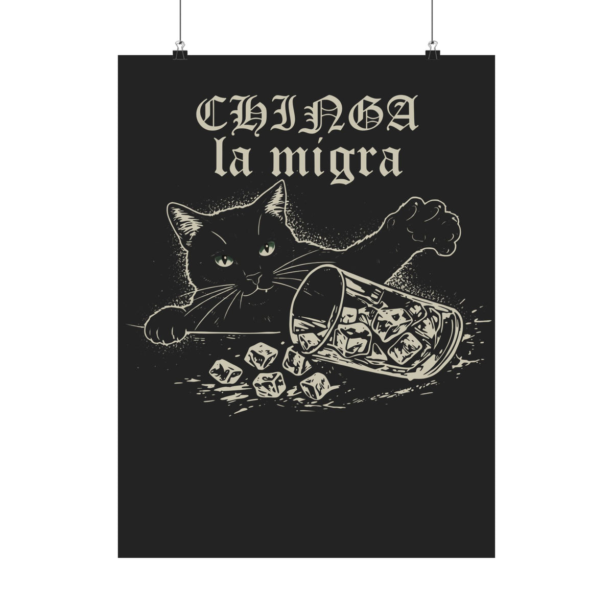 Chinga la migra Cat Poster