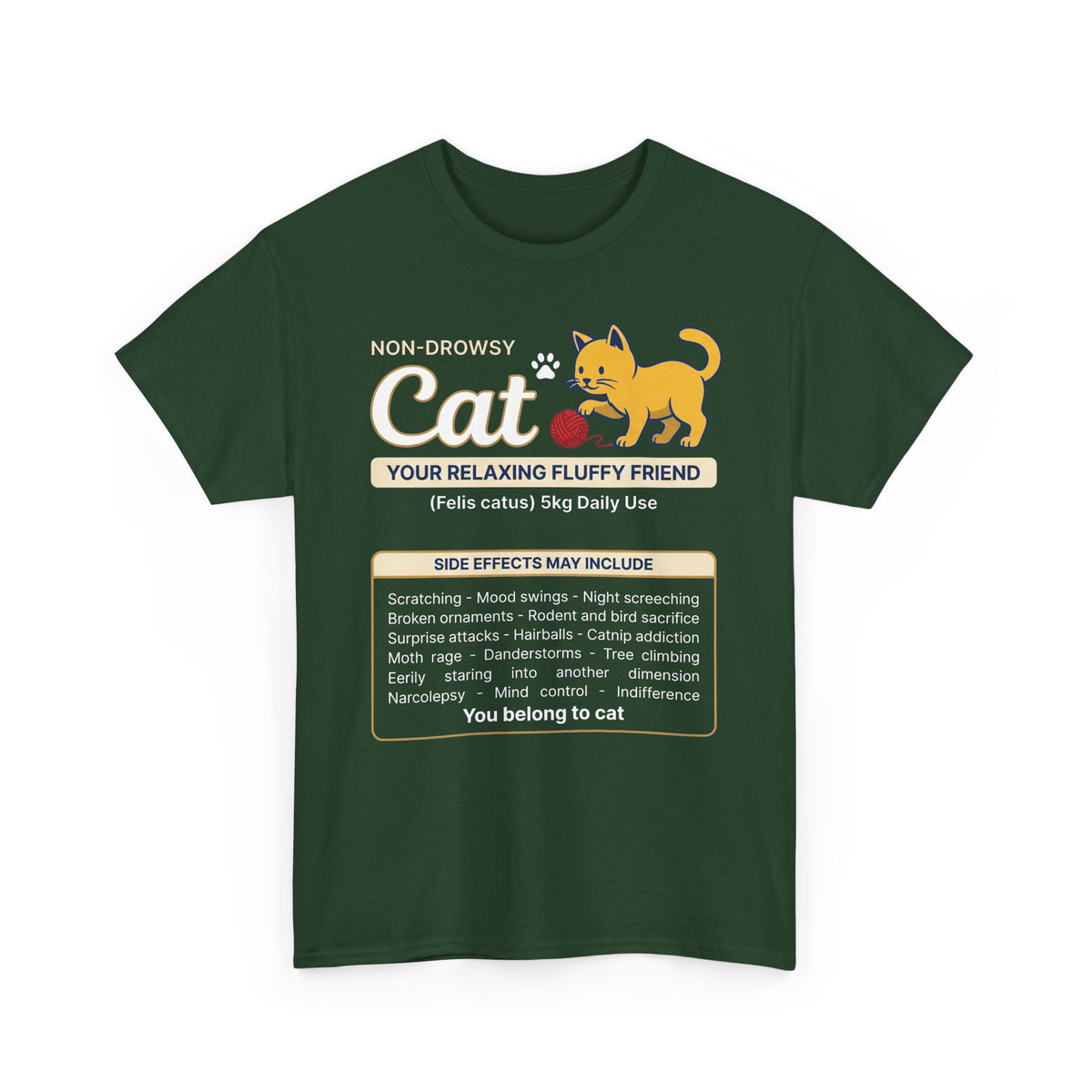 "Non-Drowsy Cat" Funny Prescription Graphic Tee