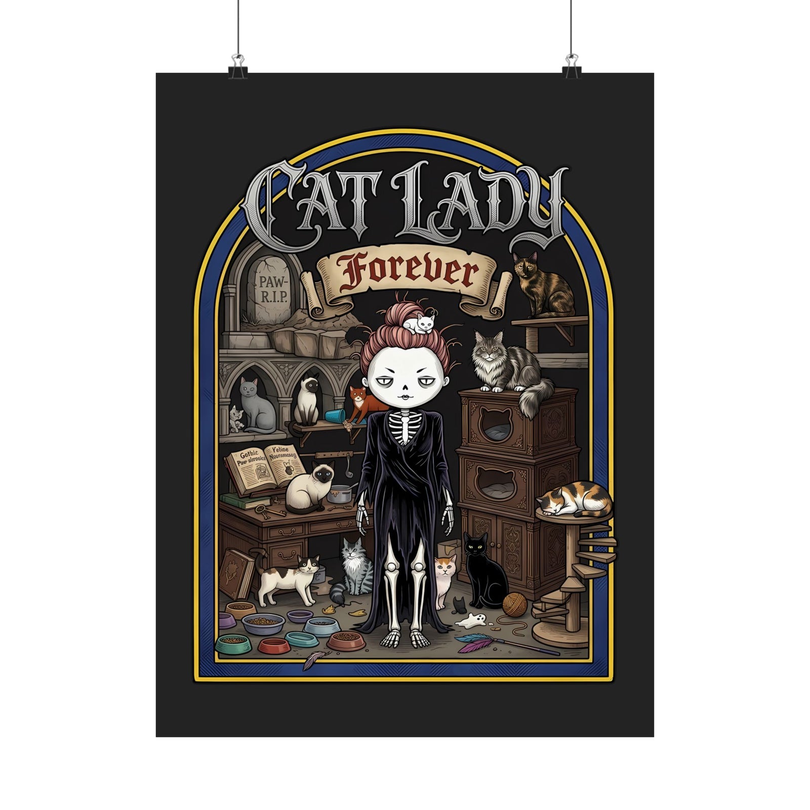 Cat Lady Poster Funny Cat Lover Poster