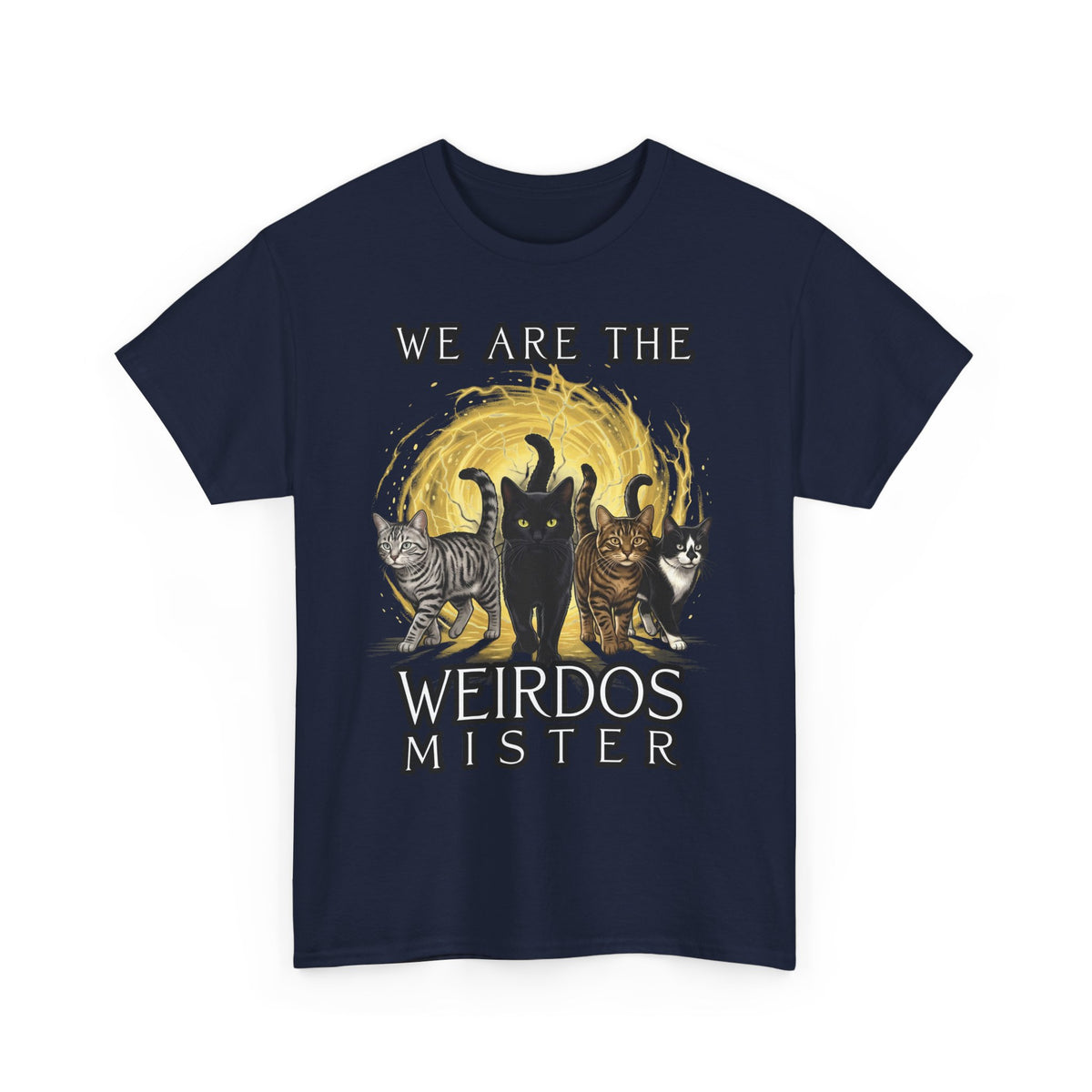 We Are The Weirdos Mister Tee — Gothic Cat Witchcraft Graphic T-Shirt