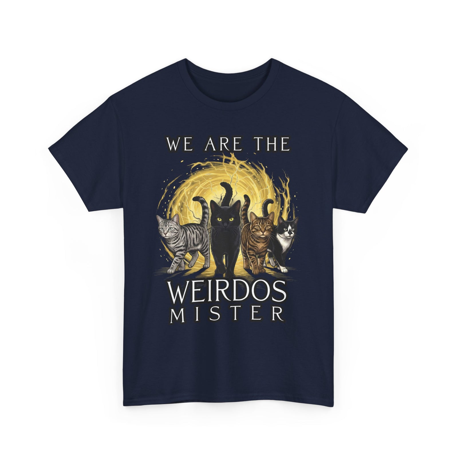 We Are The Weirdos Mister Tee — Gothic Cat Witchcraft Graphic T-Shirt