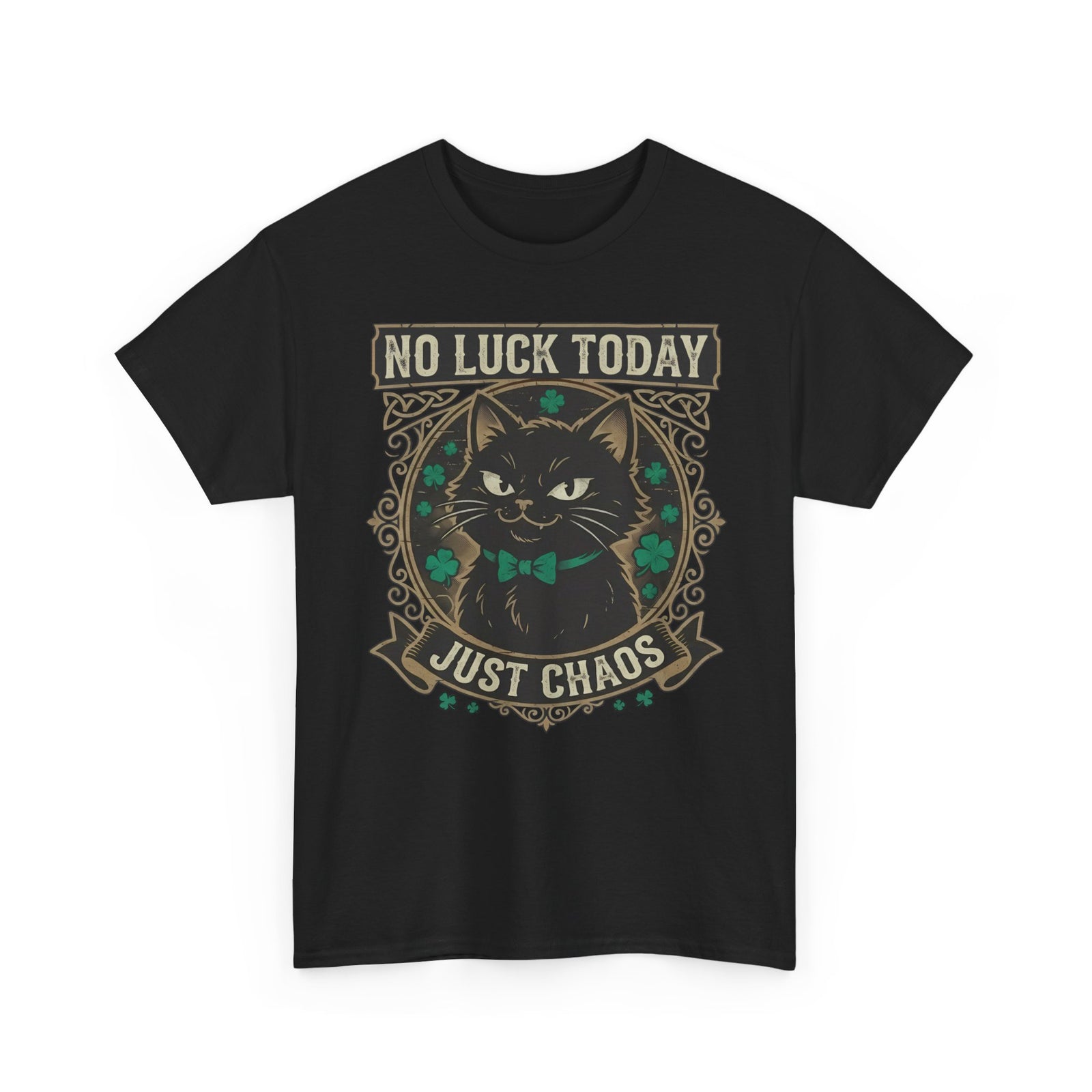 No Luck Today, Just Chaos — Black Cat T-Shirt