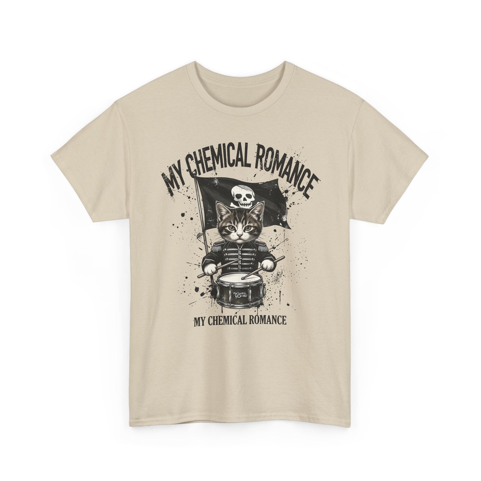My Chemical Romance Cat Skull Tee — Gothic Band Shirt