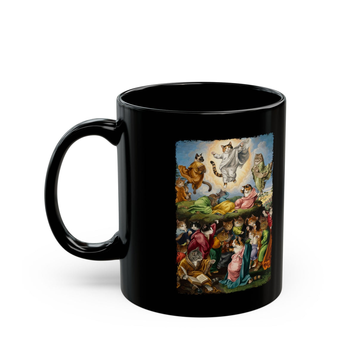 Transfiguration Cats Black Mug