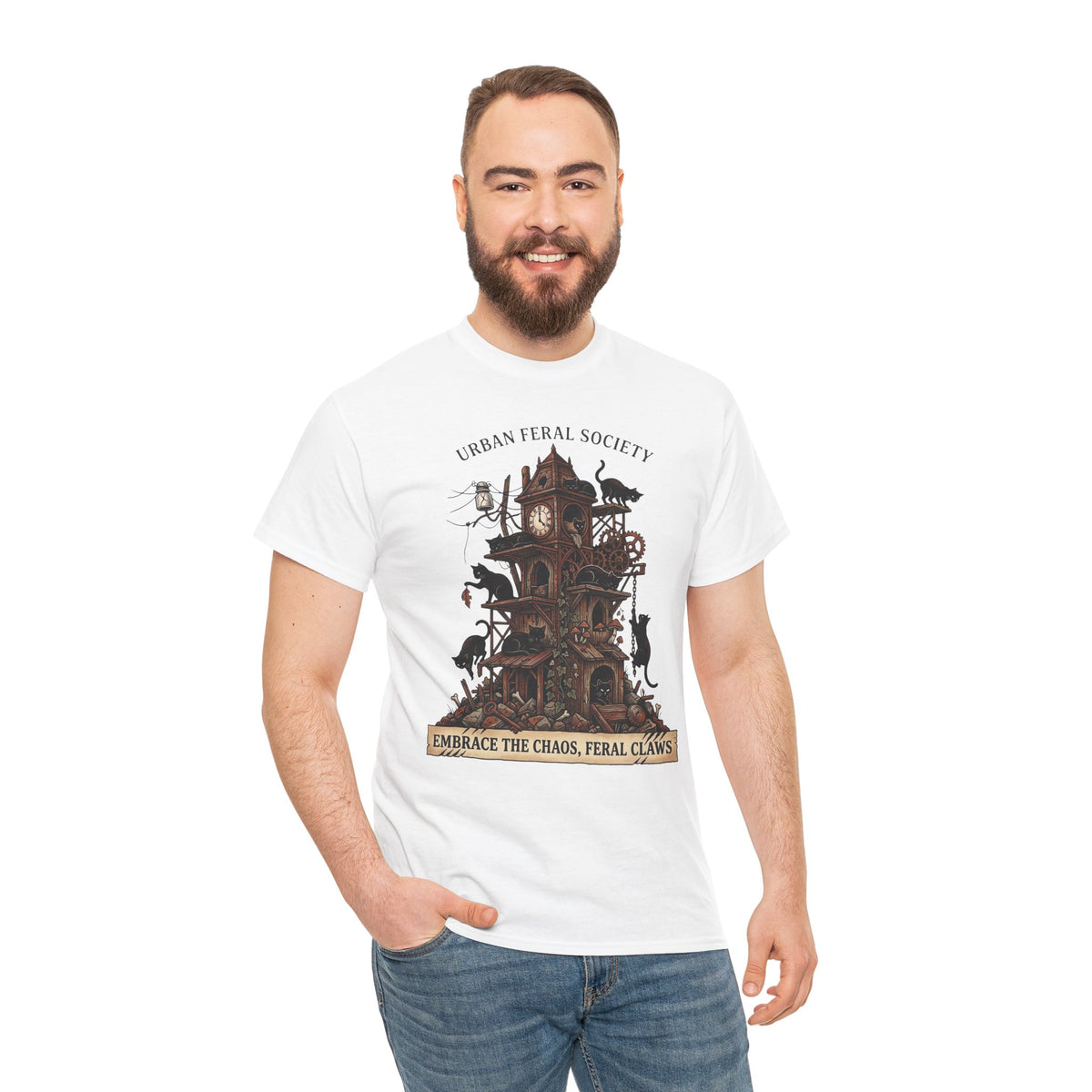 Black Cats Urban Feral Society T-Shirt