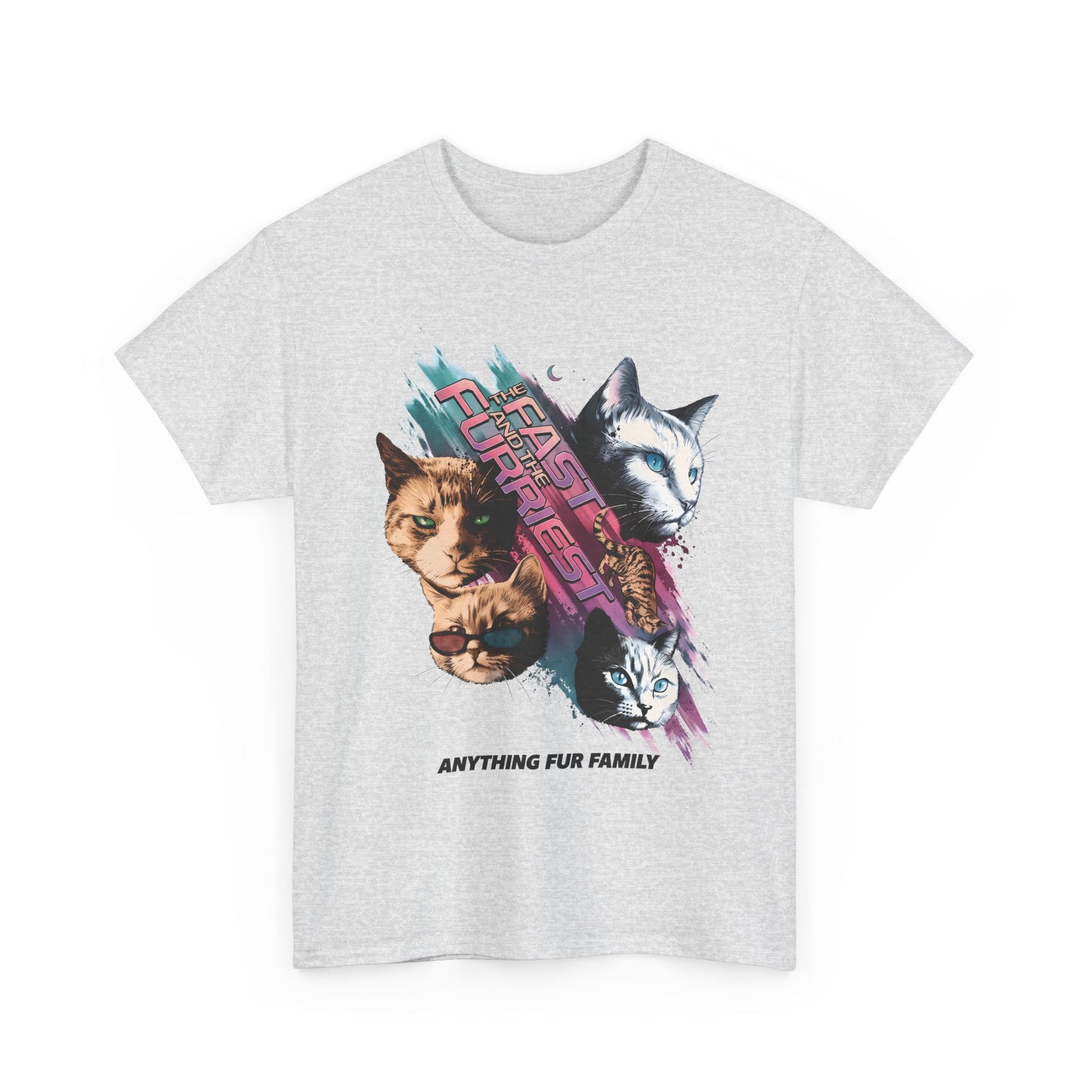 The Fast And The Furriest T-Shirt — Funny Cat Action Movie Parody Tee