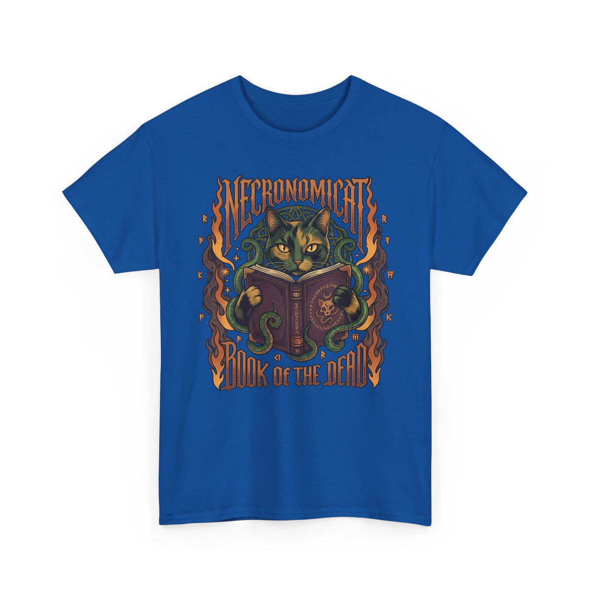 Necronomicat Occult Cat T-Shirt — Dark Mystic Graphic Tee