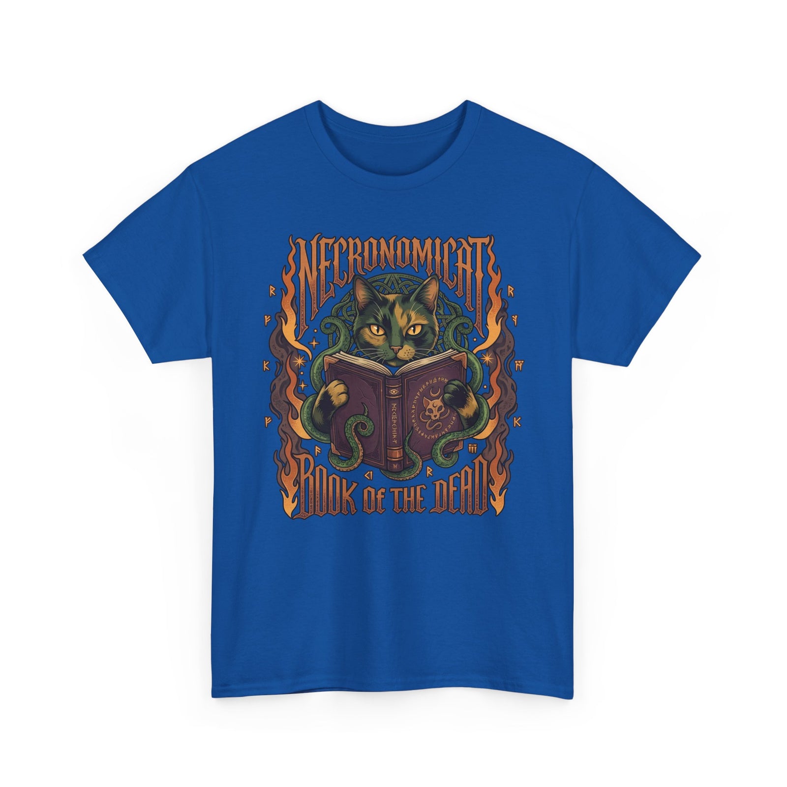 Necronomicat Occult Cat T-Shirt — Dark Mystic Graphic Tee