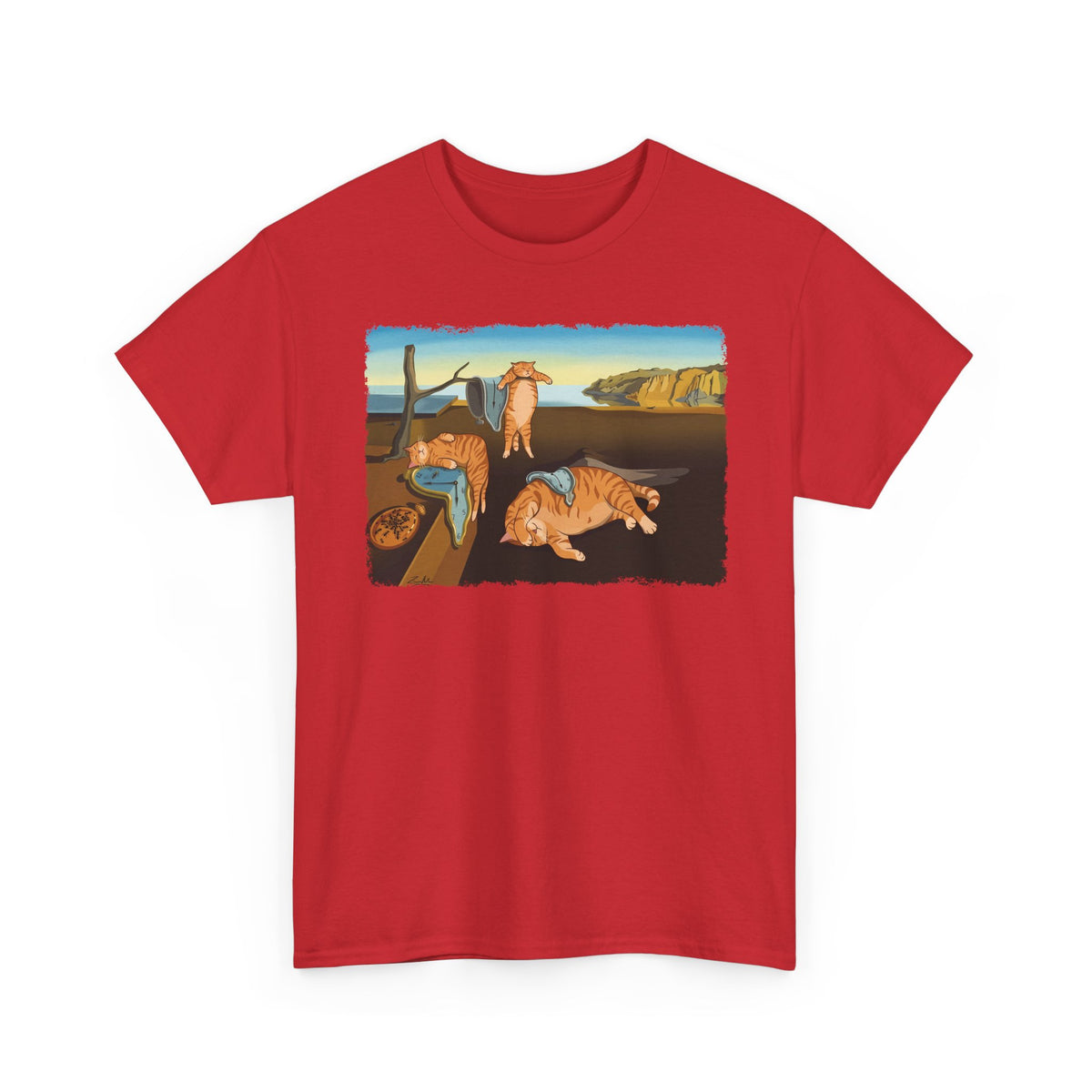 The Purrsistence of Memory T-Shirt — Surreal Cat Art Tee