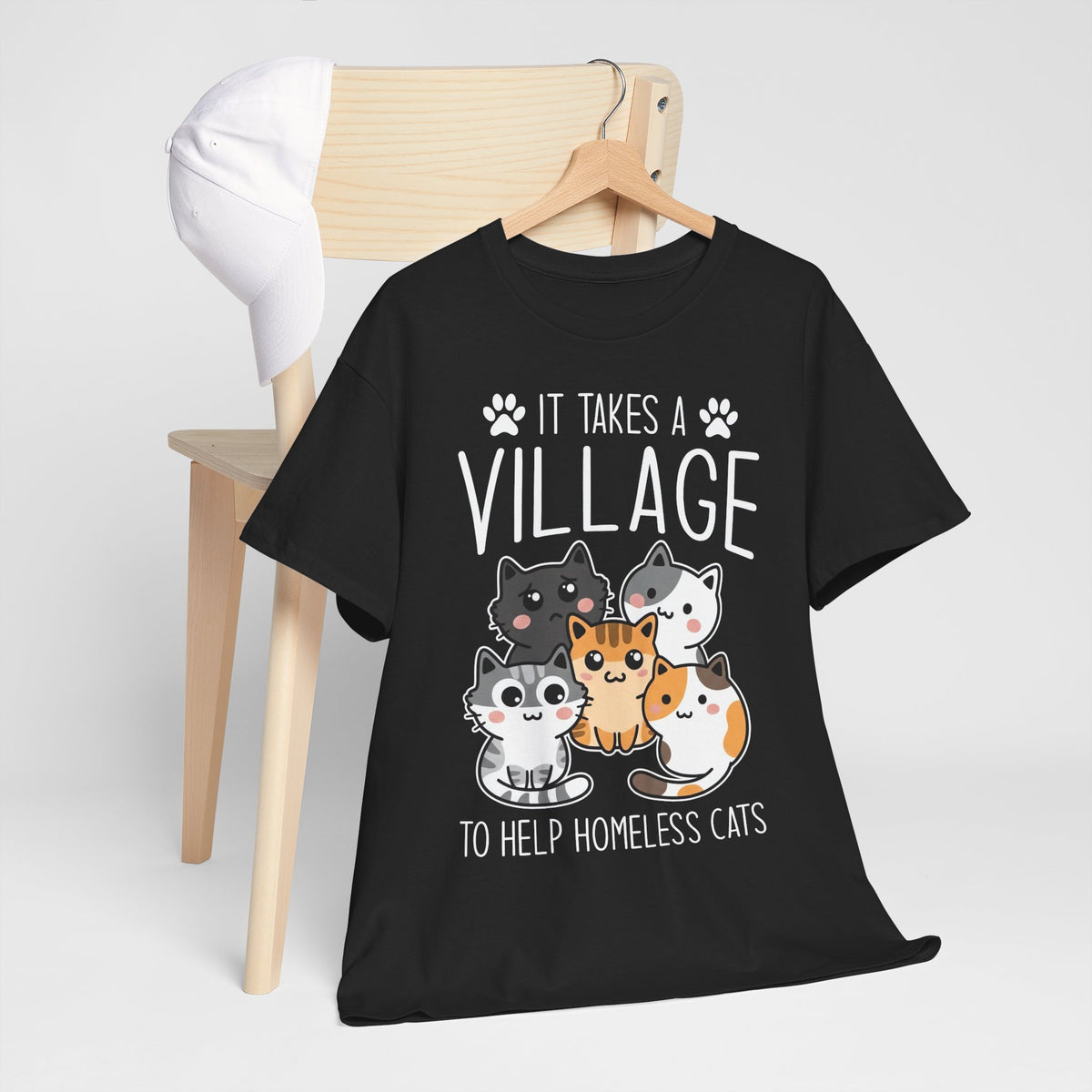 It Takes a Village to Help Homeless Cats T-Shirt