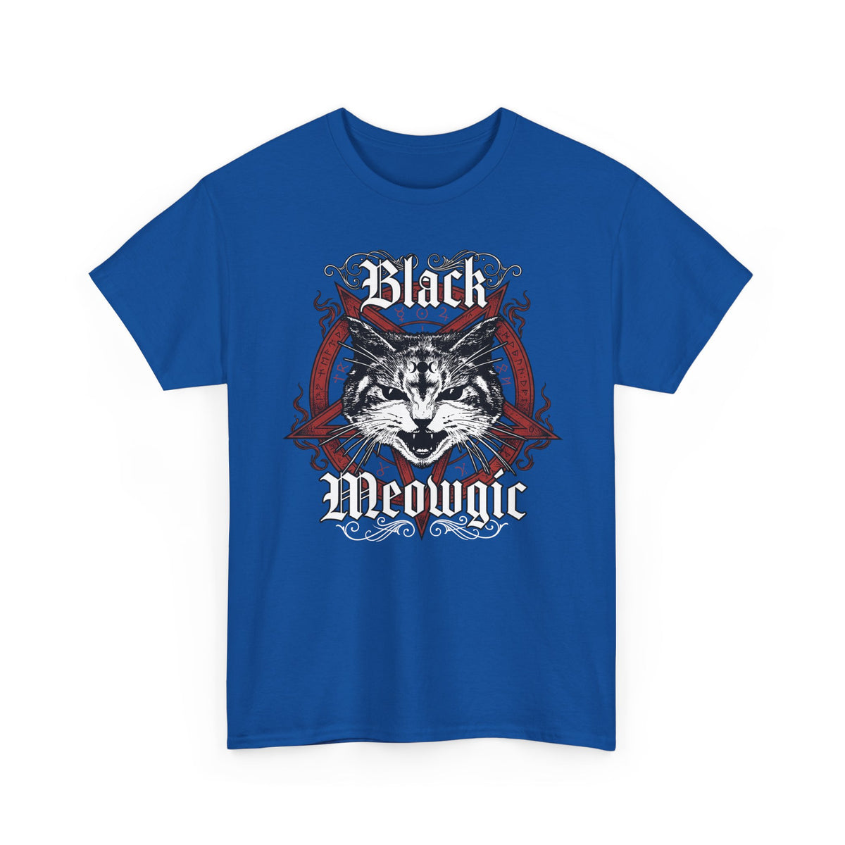 Black Meowgic T-Shirt — Cute Cat Magic Graphic Tee