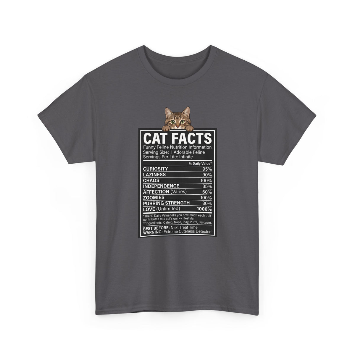 Cat Nutrition Facts T-Shirt