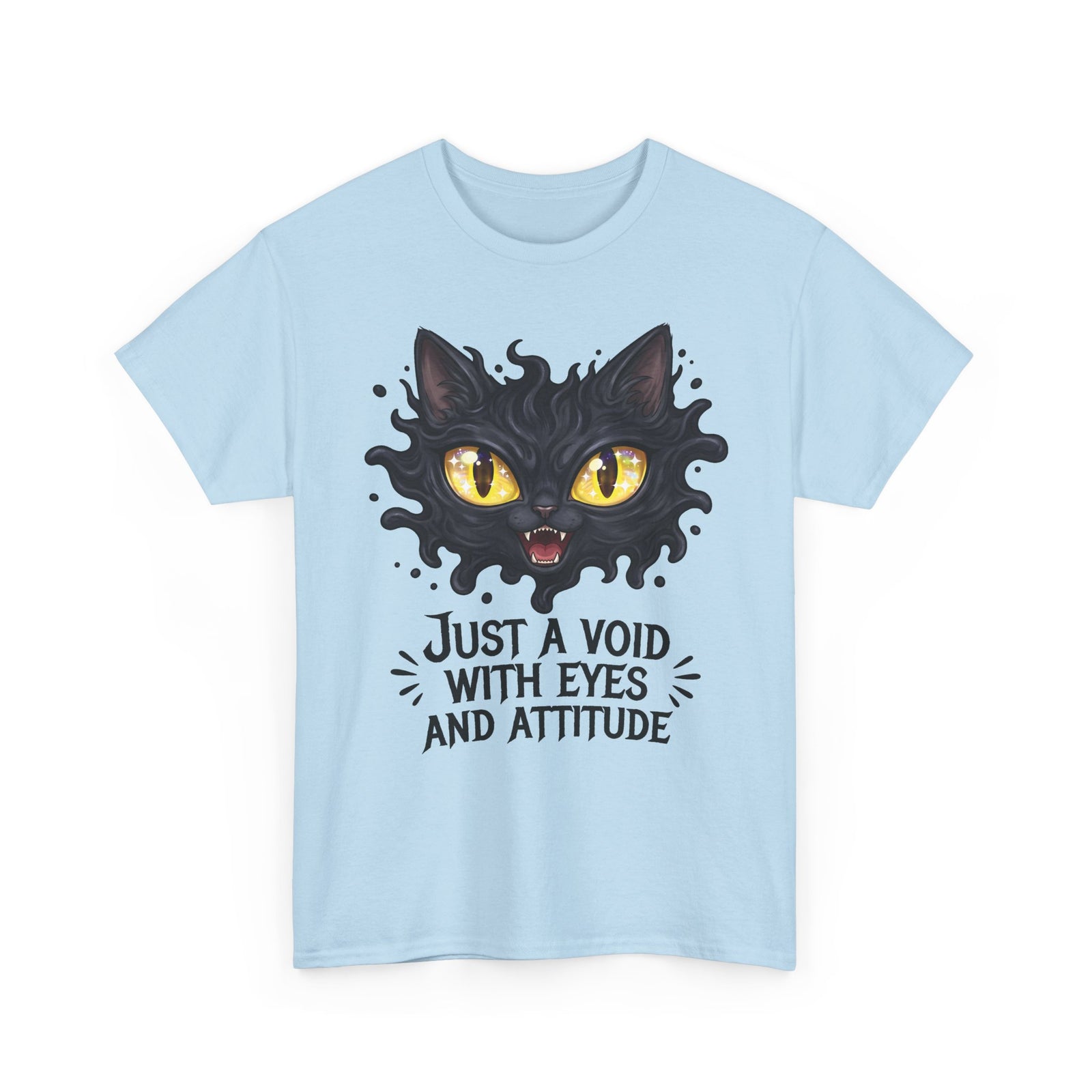 Just A Void With Eyes And Attitude Shirt — Funny Black Cat T-Shirt