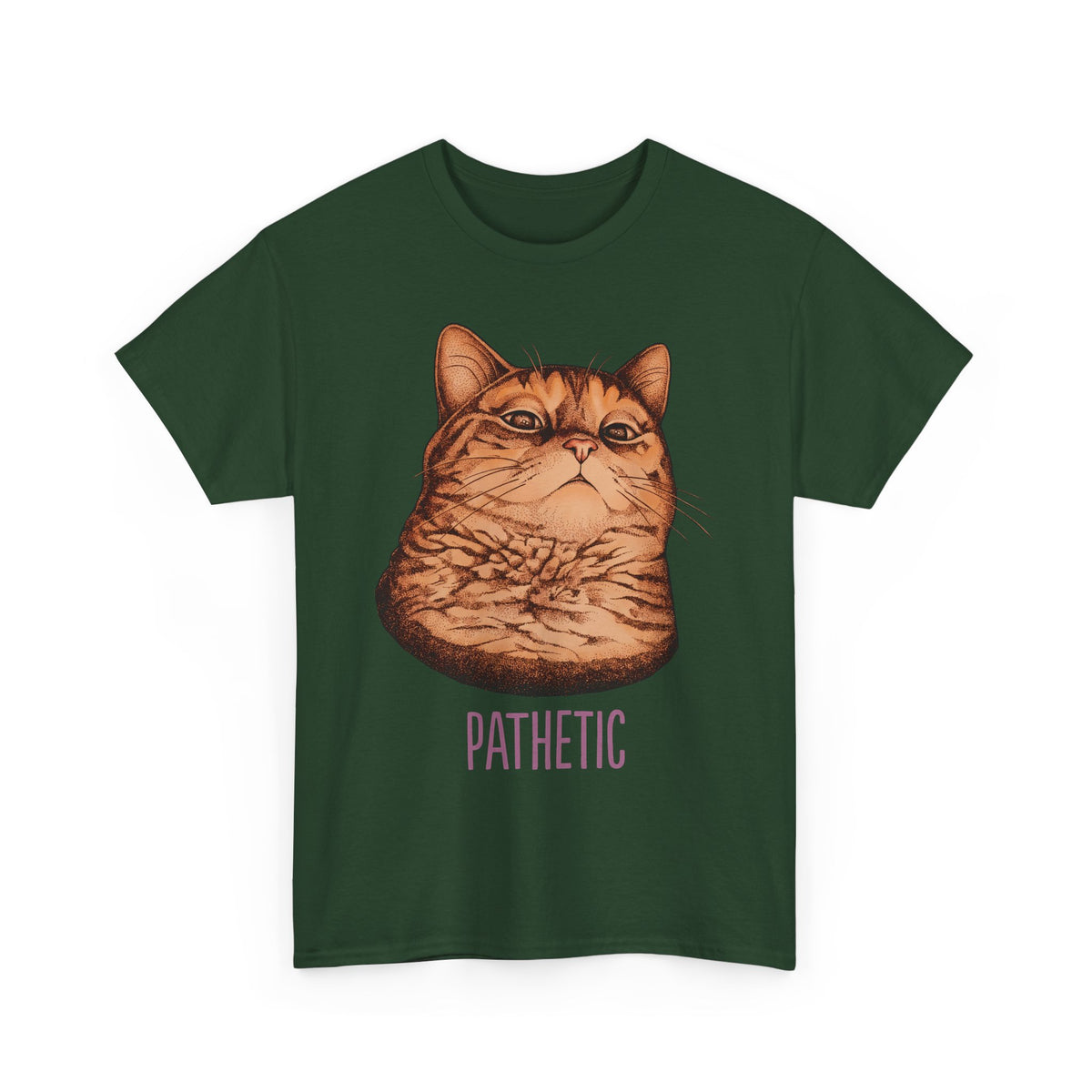 Pathetic Judgmental Cat T-Shirt — Funny Orange Tabby Meme Graphic Tee